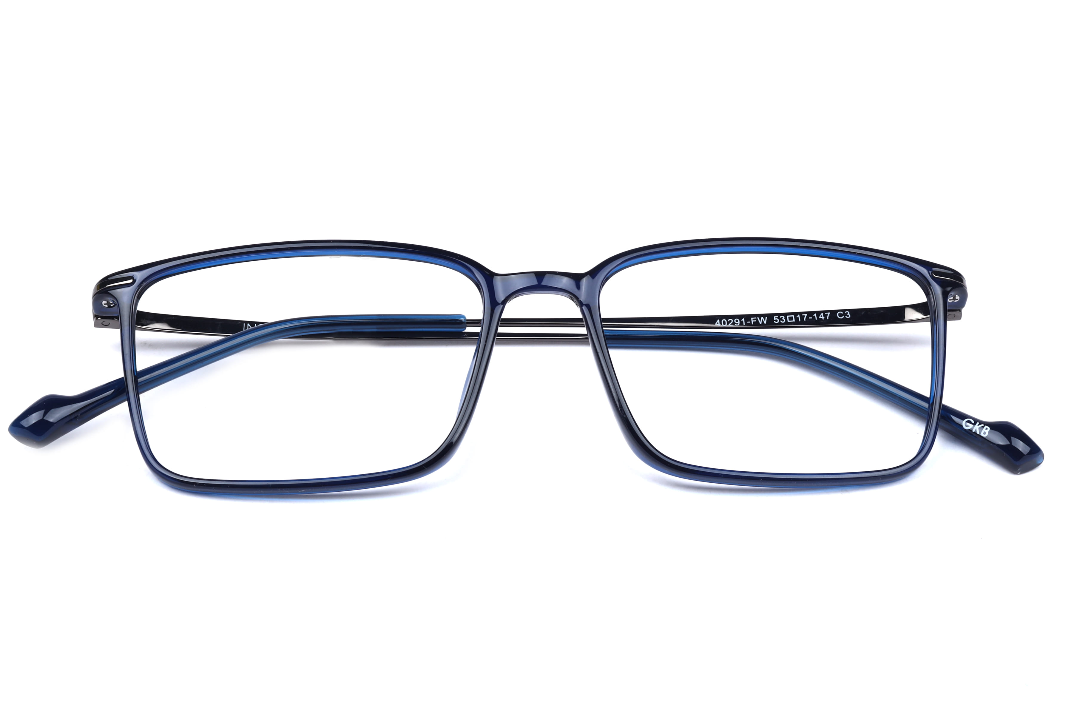 Inspira 40291-FW Frame Blue Male Full Metal Frame — Blue frame — view 3