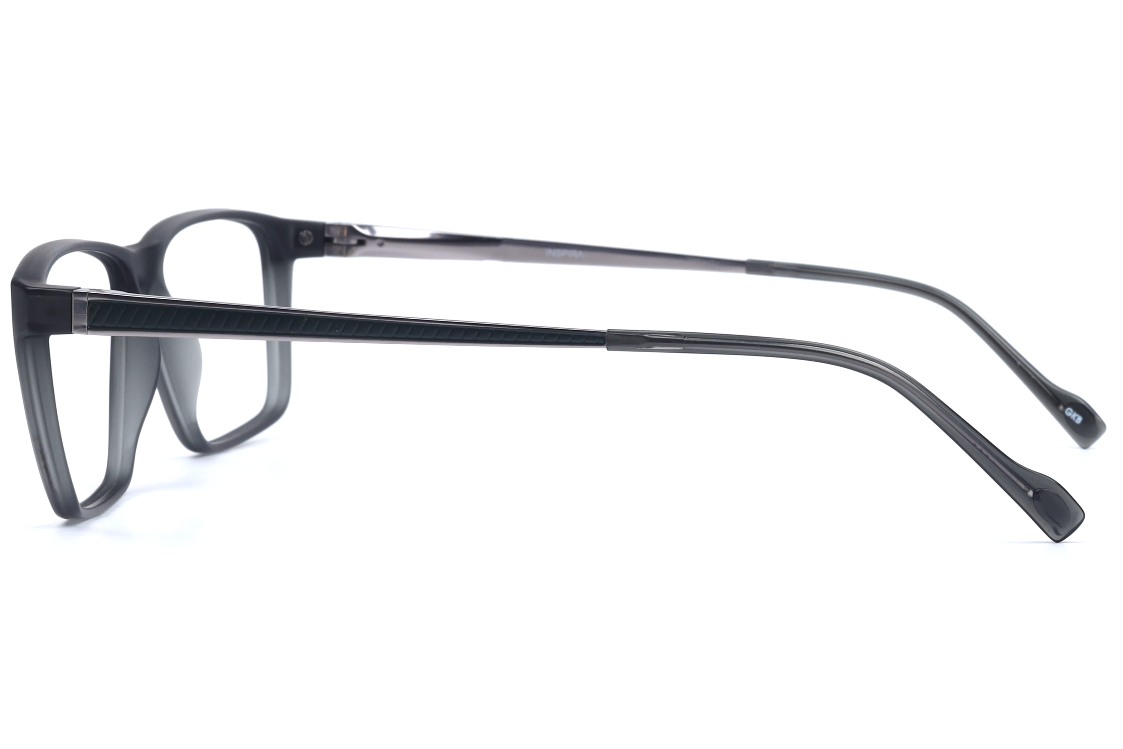 Inspira 20651-EW Frame Matt Black Male Full Metal Frame — Matt Black frame — view 3