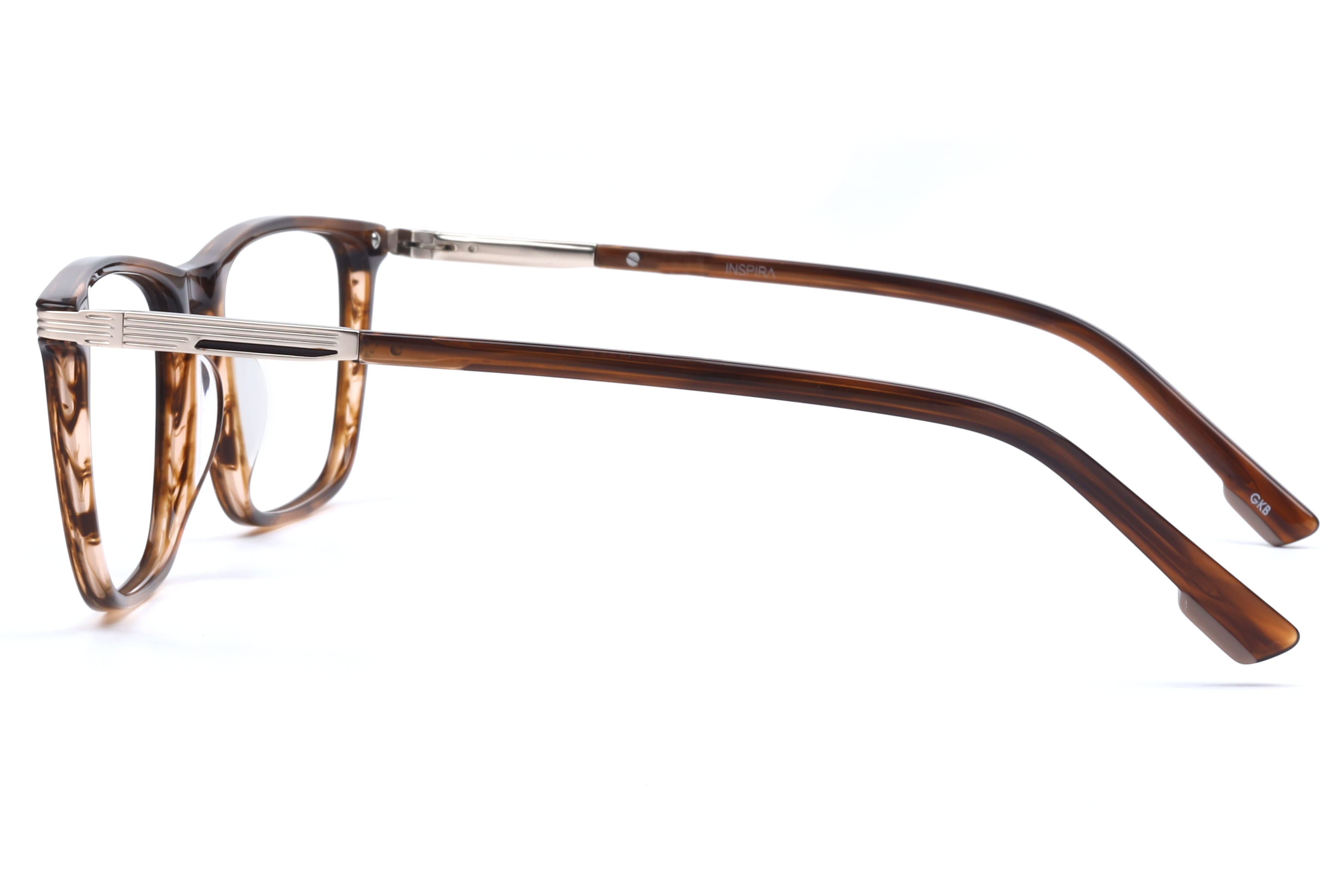 Inspira N3112 Frame Havana Male Full Metal Frame — Havana frame — view 2
