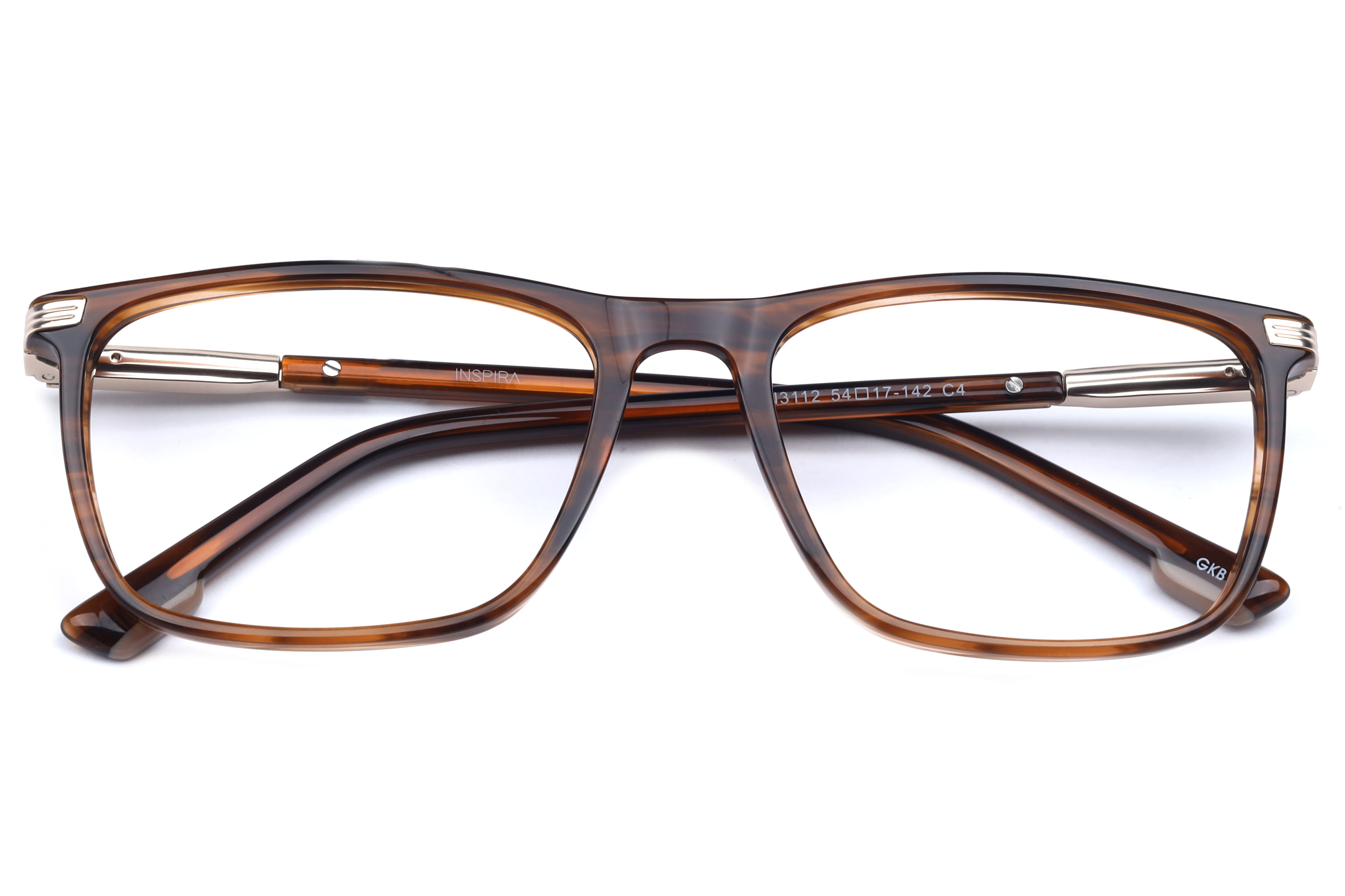 Inspira N3112 Frame Havana Male Full Metal Frame — Havana frame — view 3