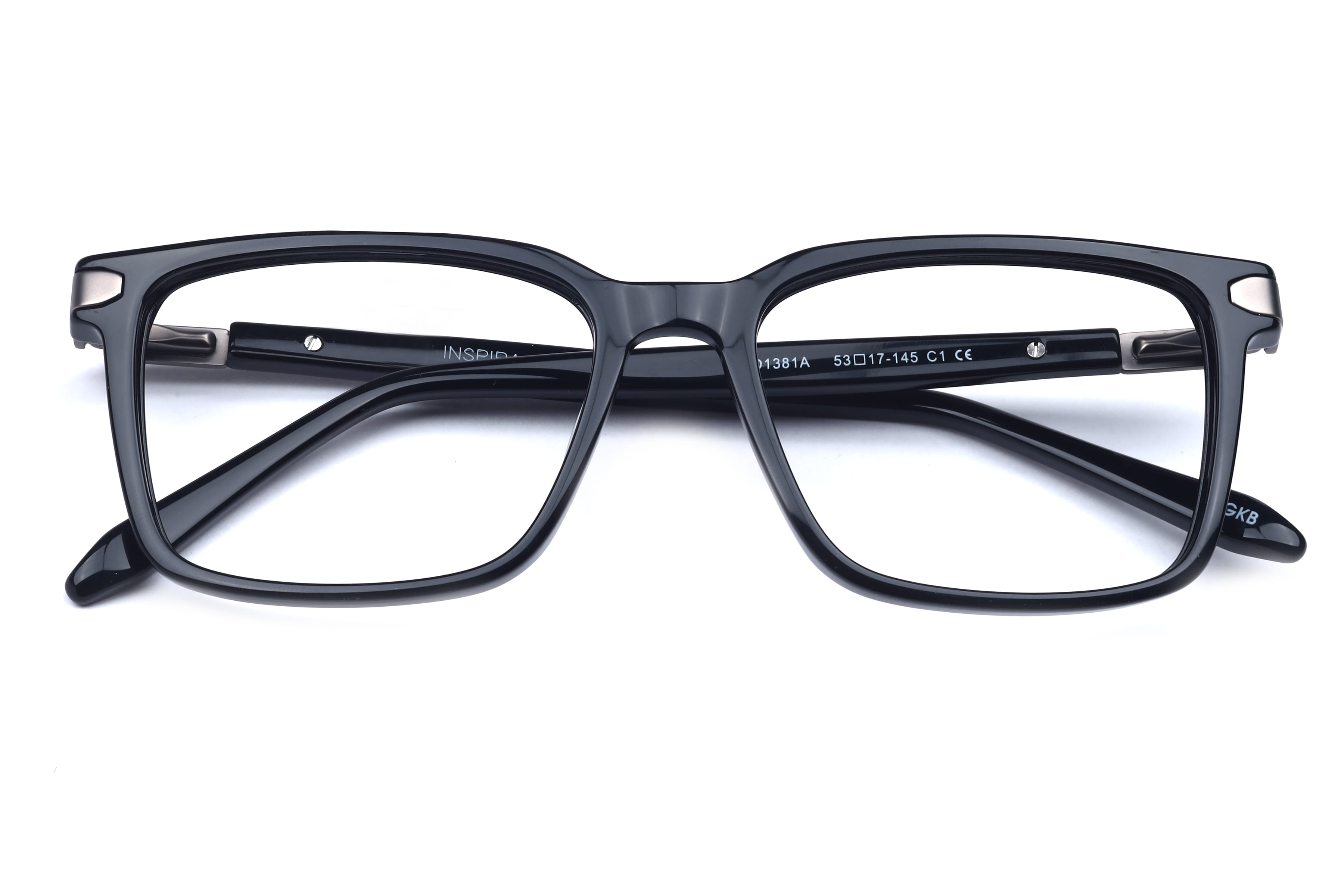 Inspira OLD1381A Frame Black Male Full Metal Frame — Black frame — view 3
