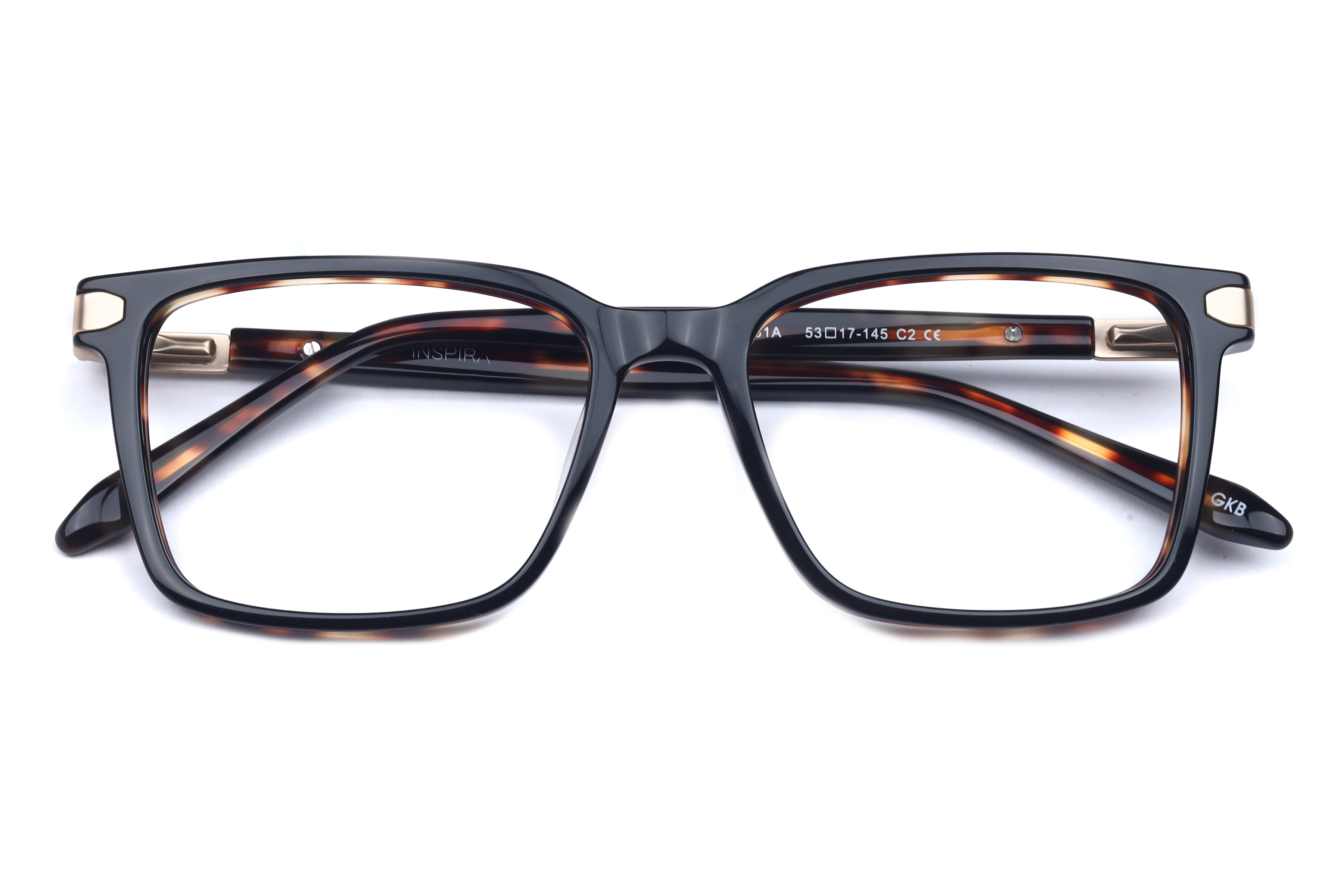 Inspira OLD1381A Frame Black Male Full Metal Frame — Black frame — view 2