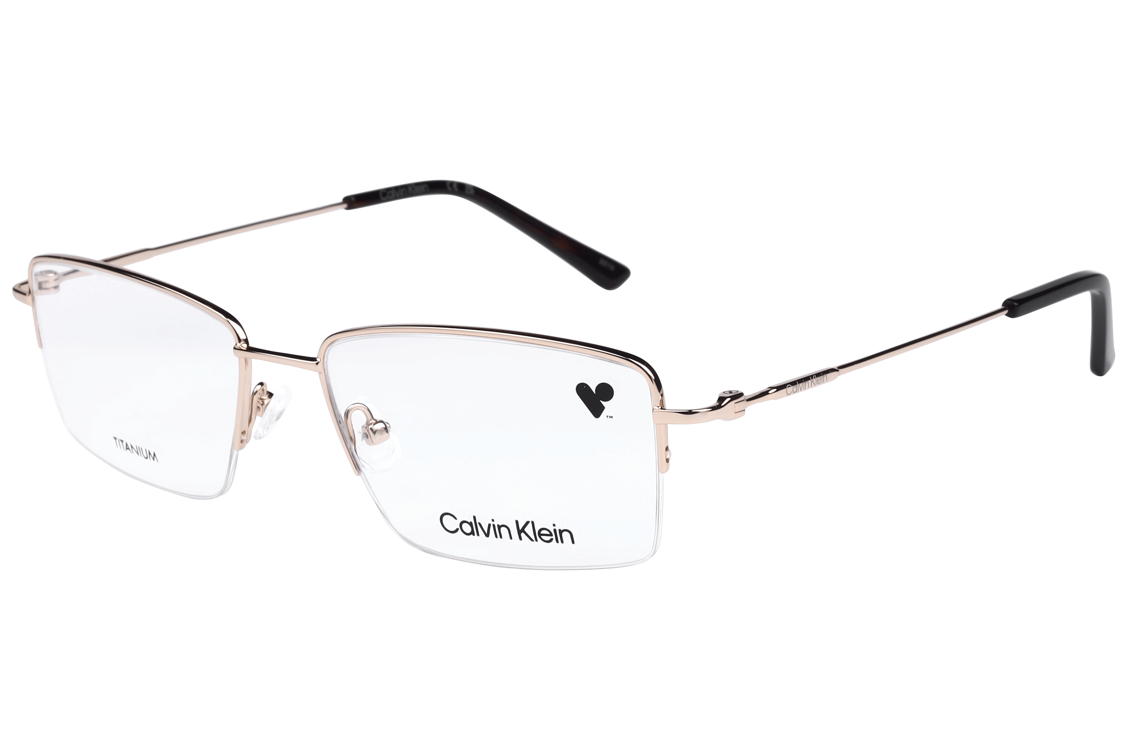 Calvin Klein CK22131TLBI Frame Gold Male Supra Titanium — Gold frame