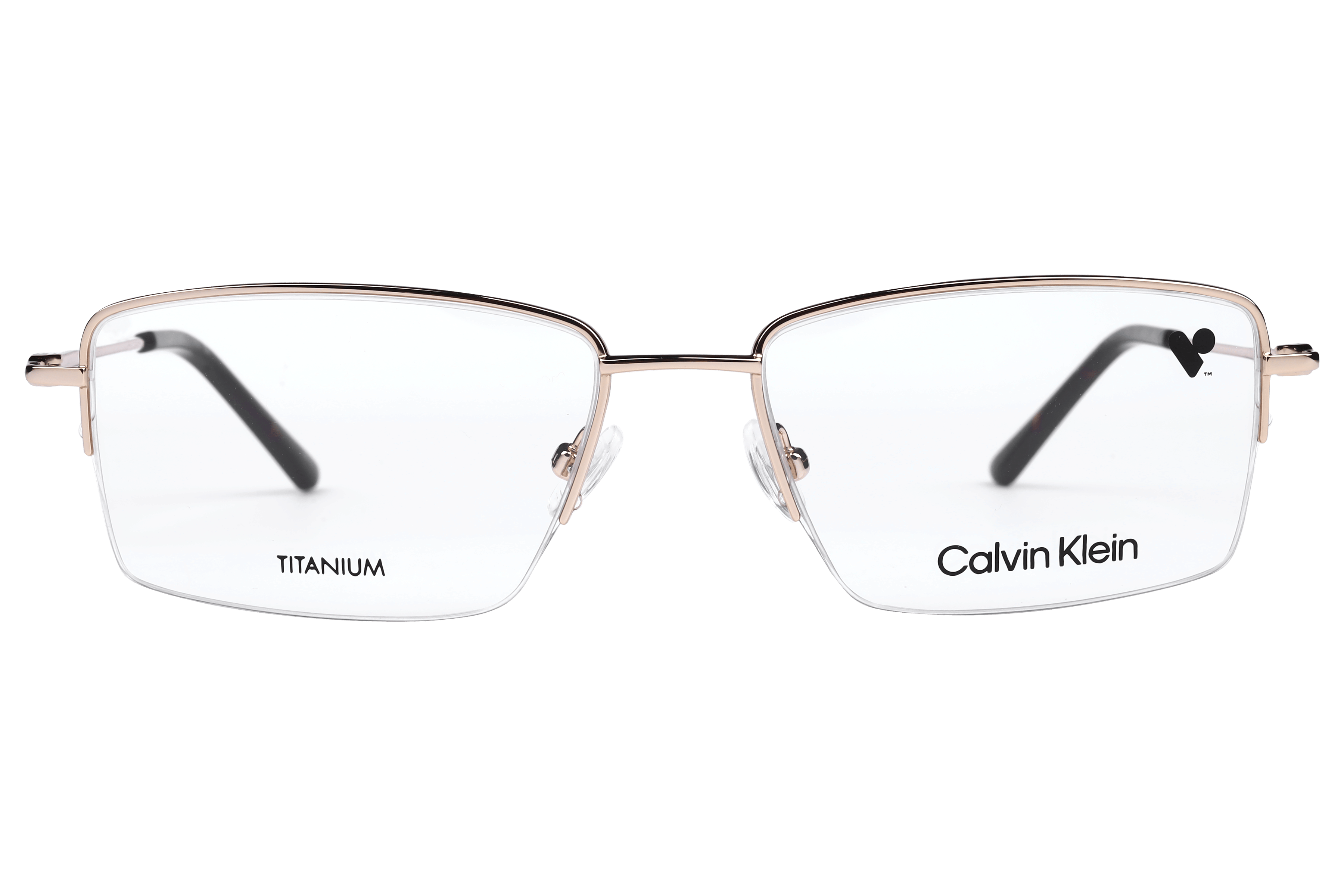Calvin Klein CK22131TLBI Frame Gold Male Supra Titanium Frame — Gold frame — view 2