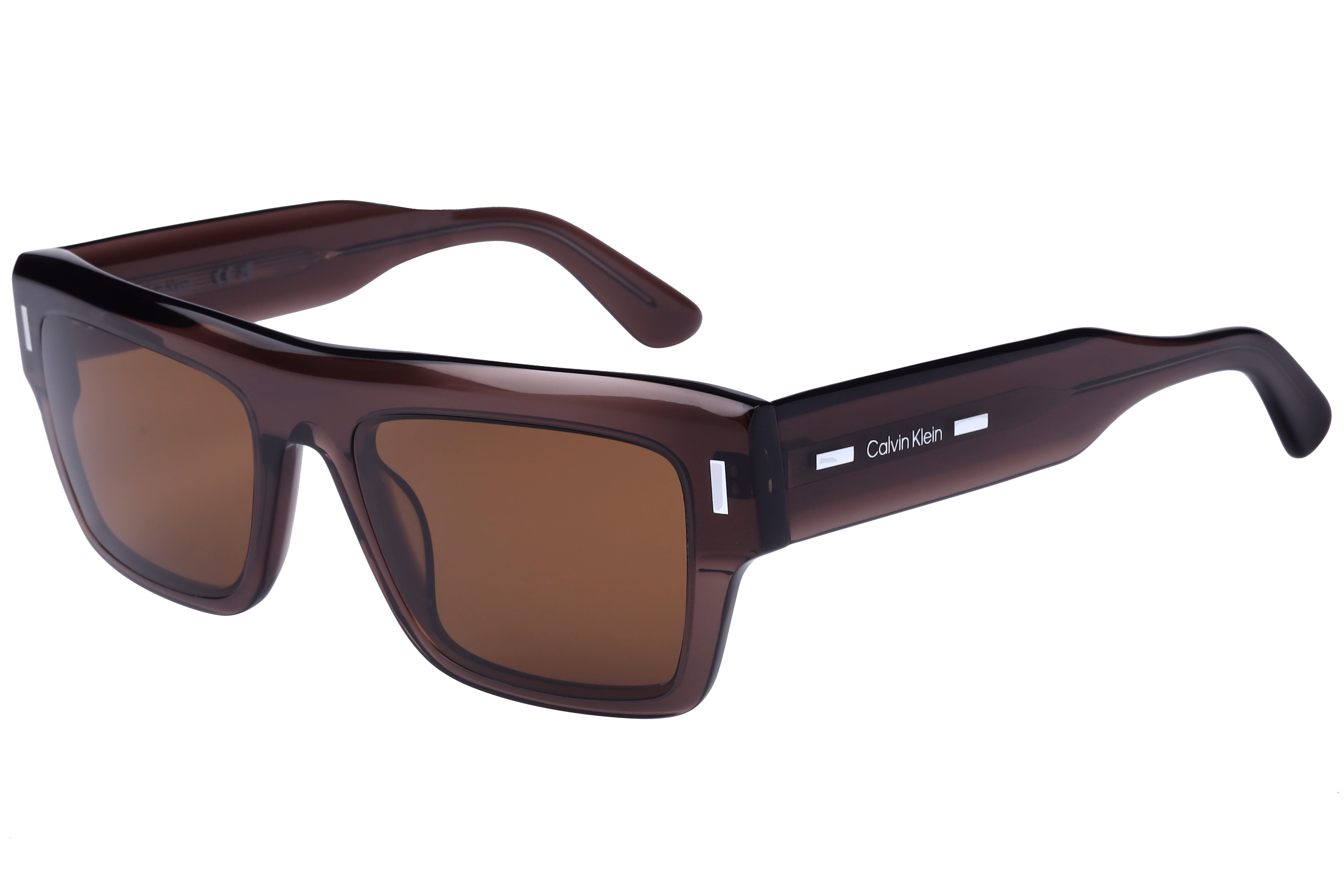 Calvin Klein CK23504S Sunglass Transparent Grey Male Full Sh Sunglass — Transparent Grey frame — view 1