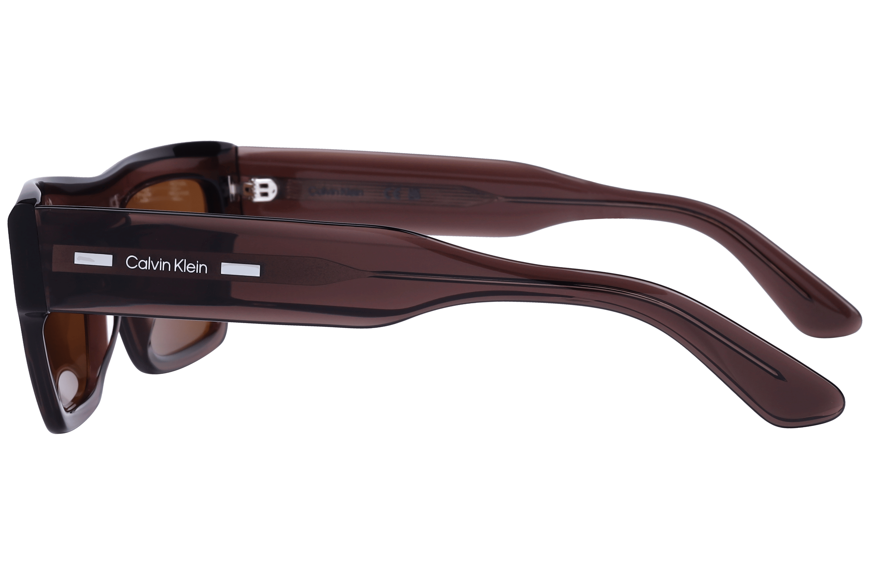 Calvin Klein CK23504S Sunglass Transparent Grey Male Full Sh Sunglass — Transparent Grey frame — view 3