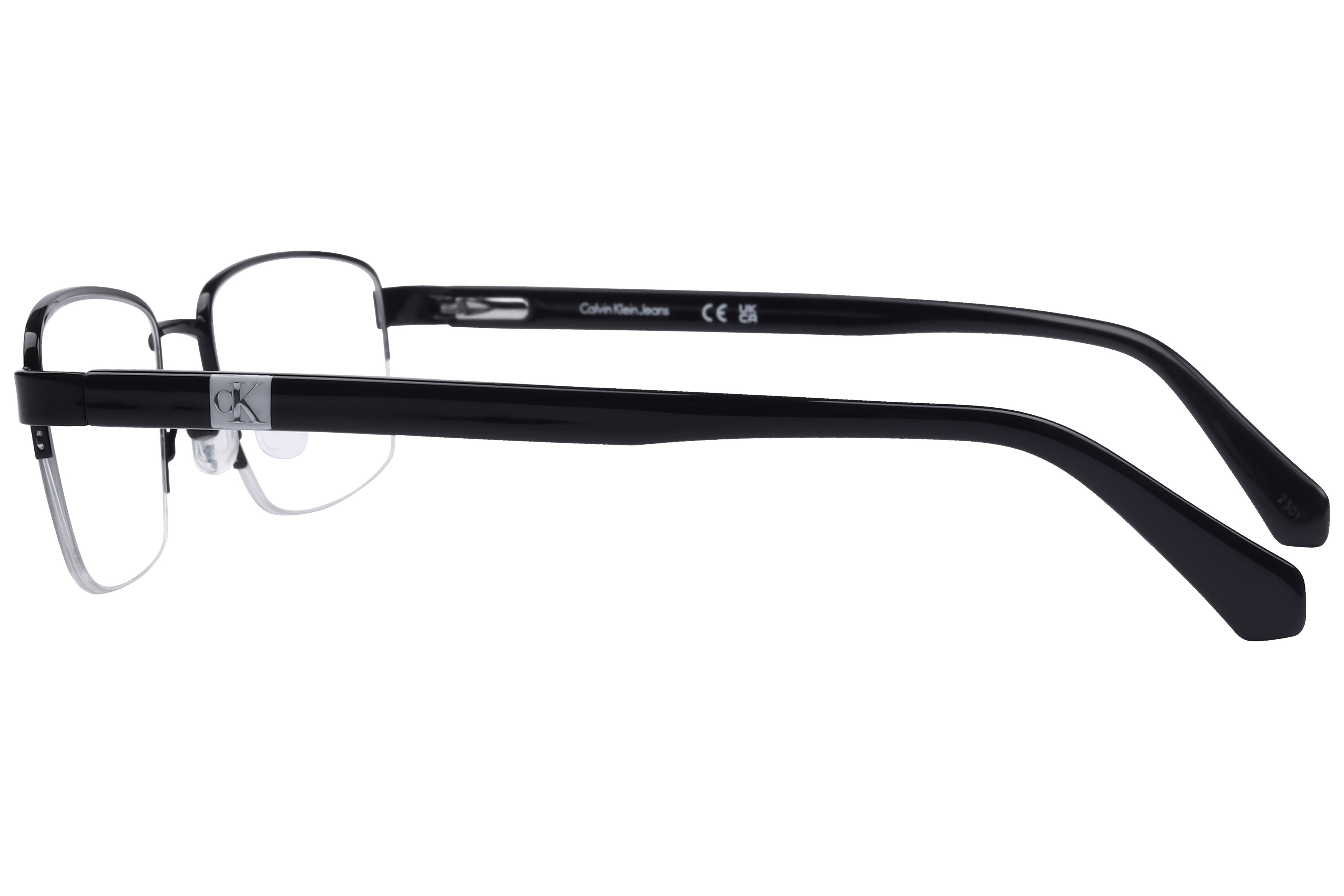 Calvin Klein CKJ23218LBI Frame Black Male Supra Metal Frame — Black frame — view 3