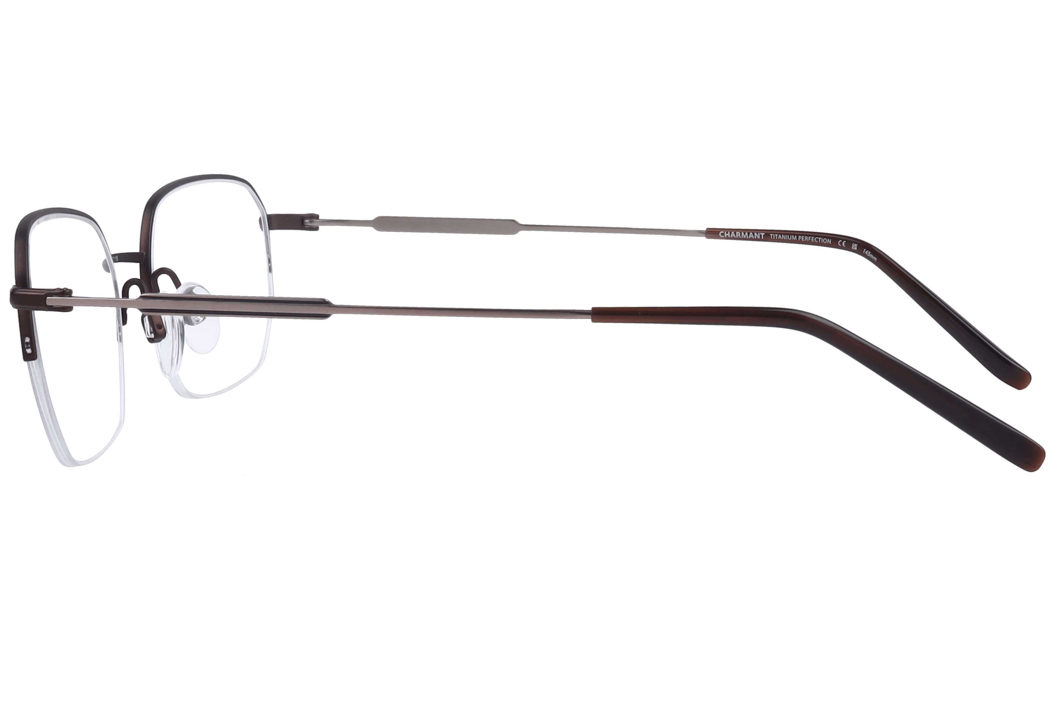 Charmant CH29121 Frame Brown Male Supra Titanium Frame — Brown frame — view 3