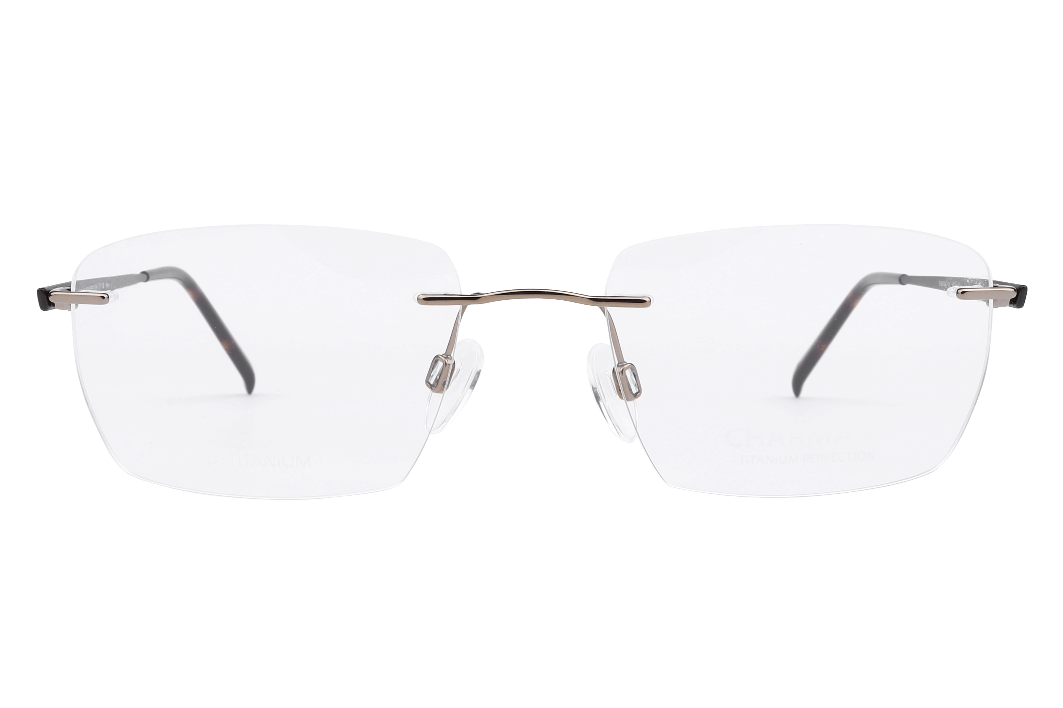 Charmant CH29739 Frame Gold Male RimLess Titanium Frame — Gold frame — view 2