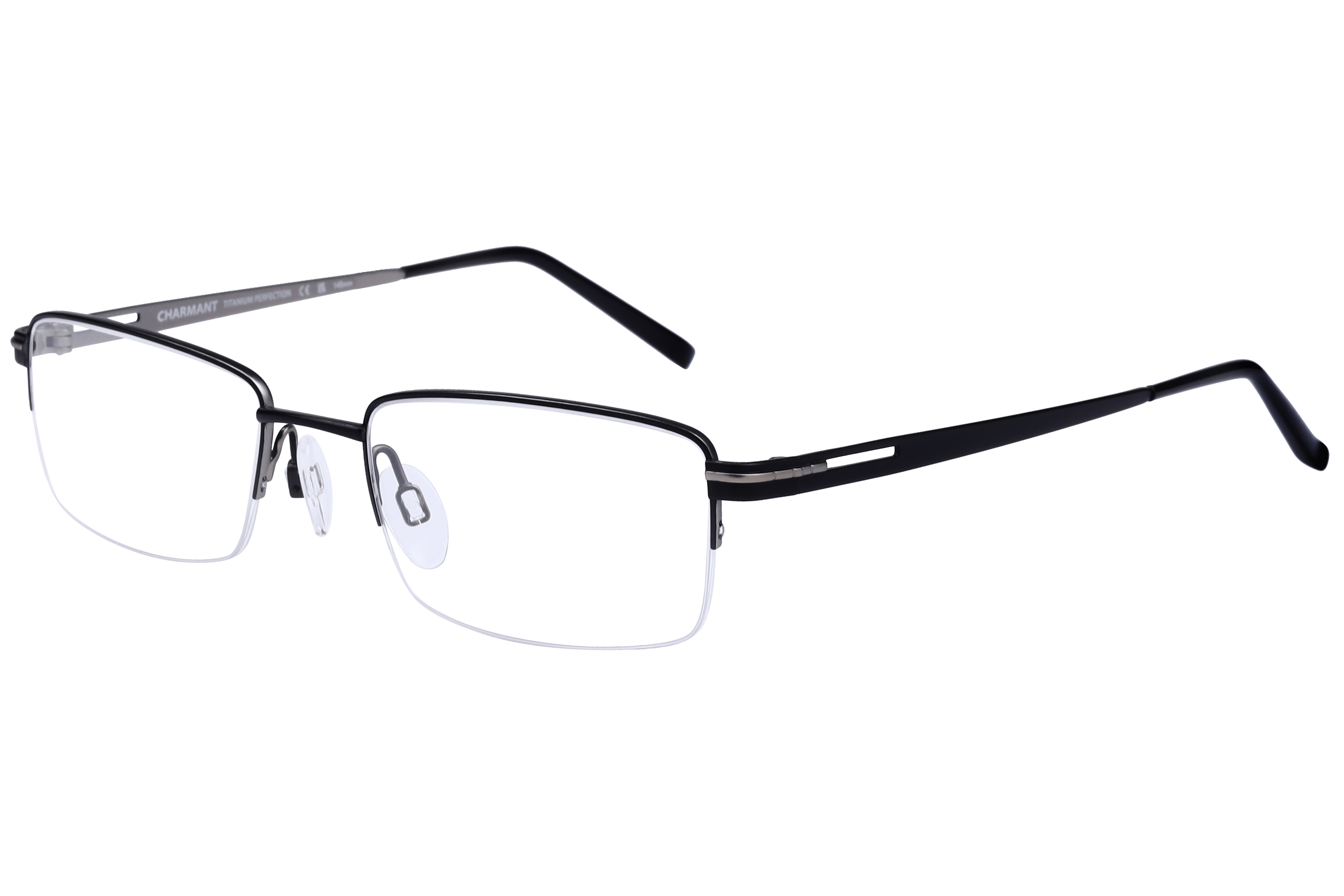 Charmant CH29125 Frame Black Male Supra Titanium Frame — Black frame — alternate view