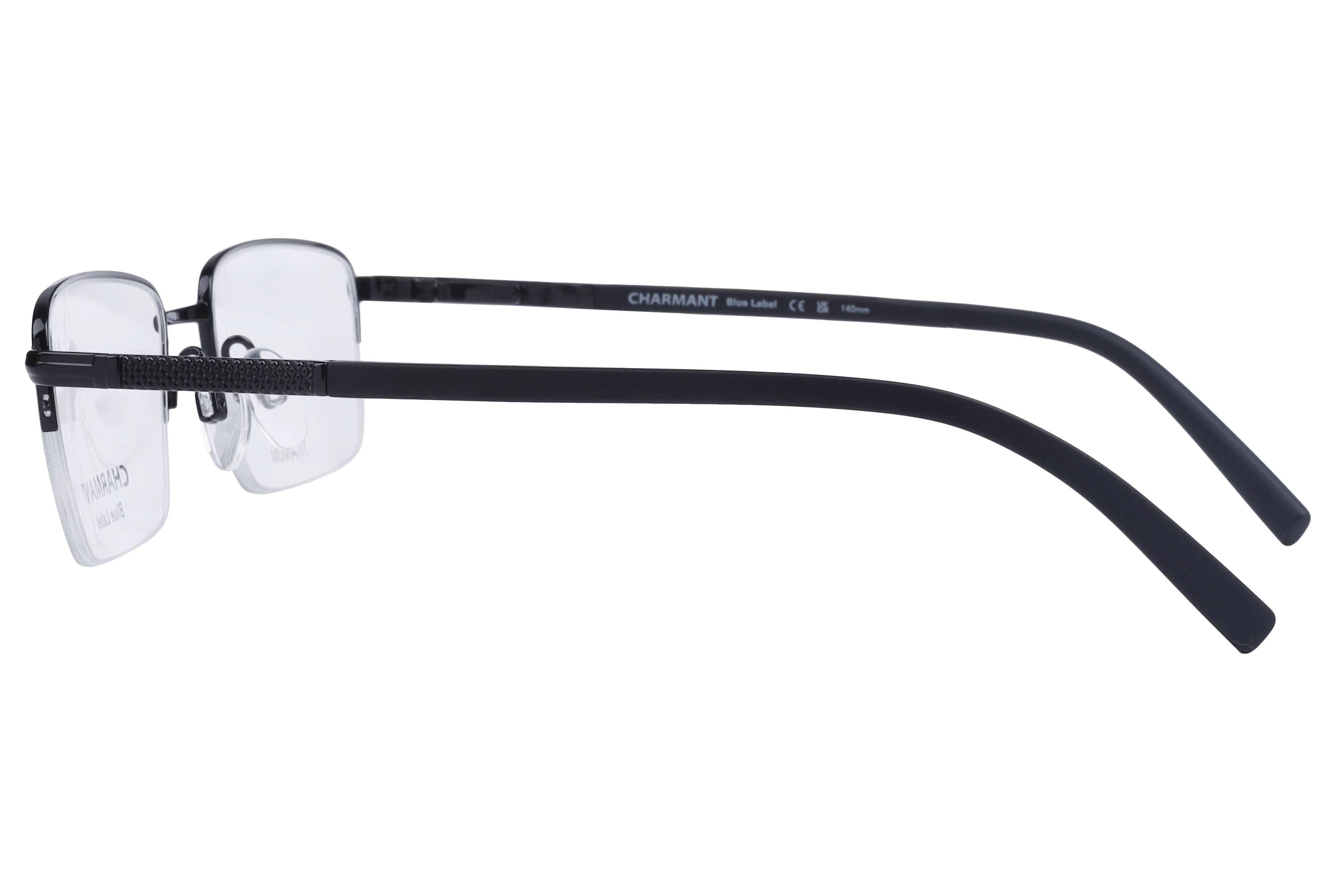 Charmant CH16147 Frame Black Male Supra Titanium Frame — Black frame — view 3