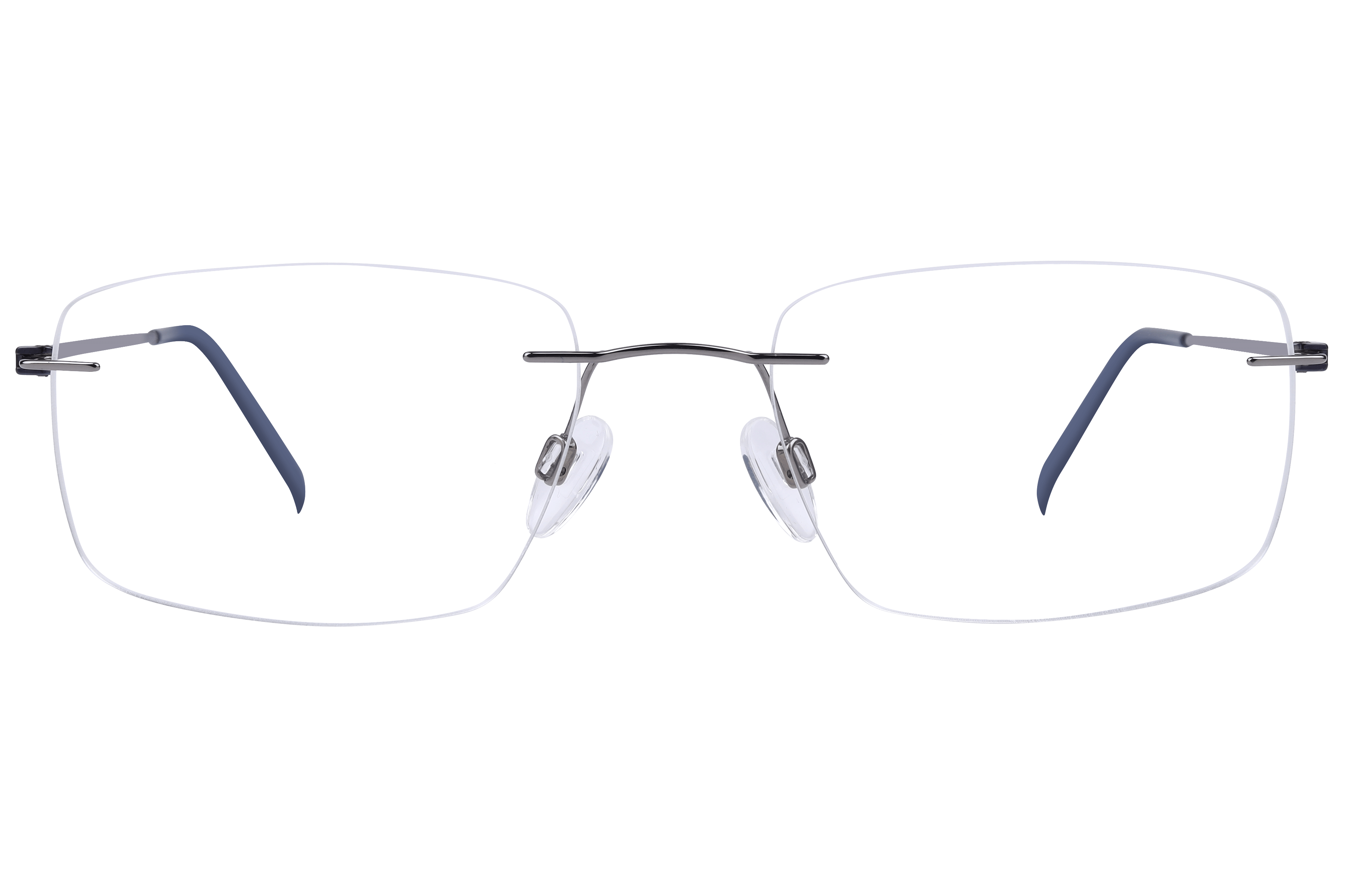 Charmant CH29718 Frame Silver Male RimLess Beta Titanium Frame — Silver frame