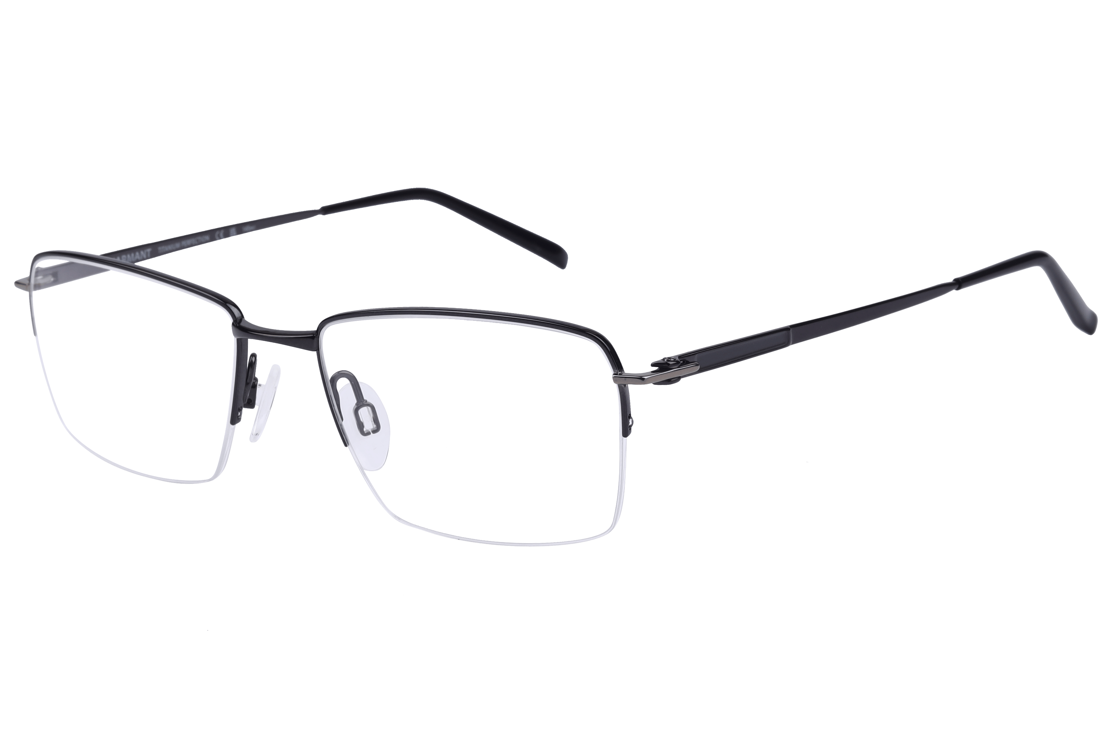 Charmant CH29732 Frame Gun Metal Male Supra Beta Titanium Frame — Gun Metal frame — alternate view