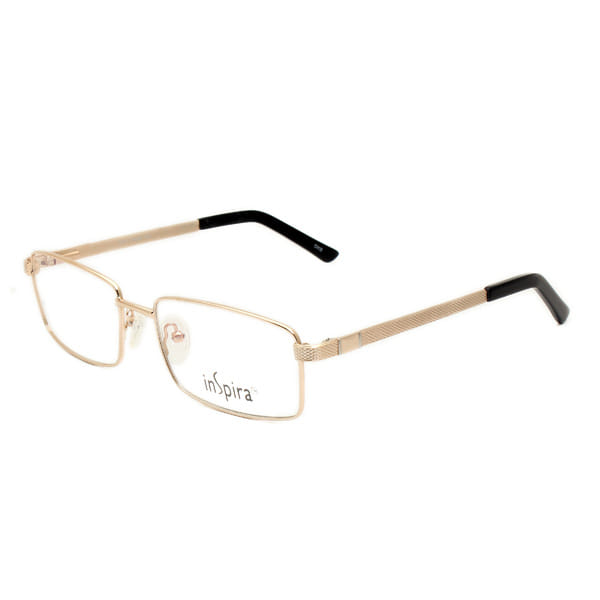 Inspira ES214 Frame Gold Male Full Metal Frame — Gold frame — view 1