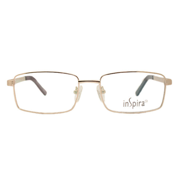 Inspira ES214 Frame Gold Male Full Metal Frame — Gold frame — view 2
