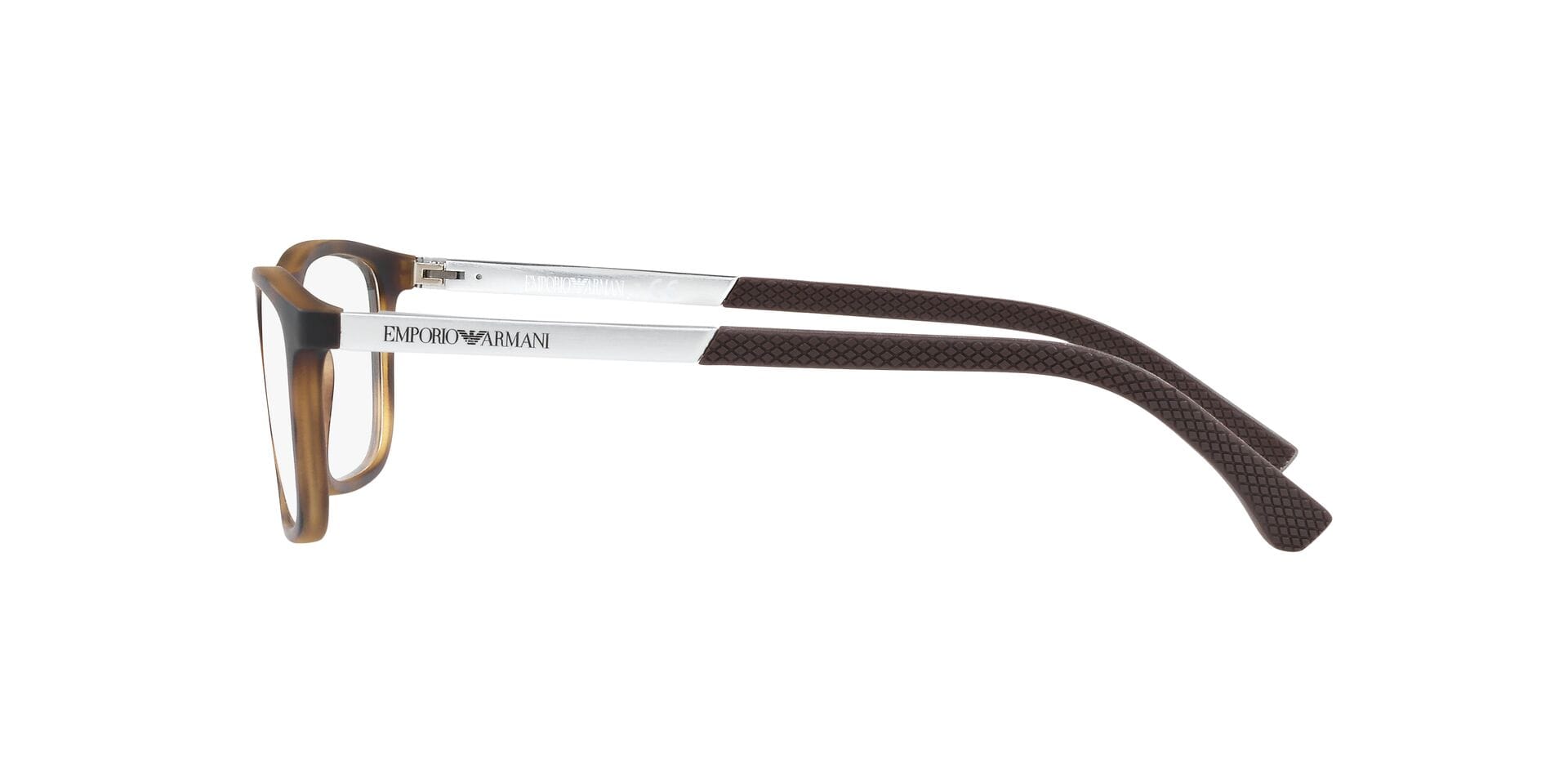 Emporio Armani EA3069 Frame Brown Male Full Metal Frame — Brown frame — view 3