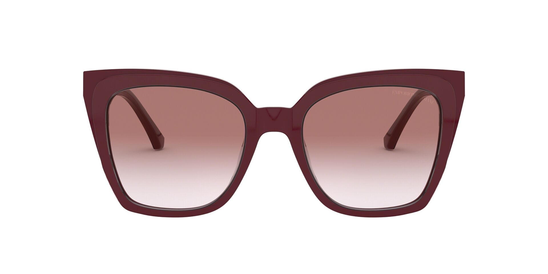 Emporio Armani EA4127 Sunglass Maroon Female Full Shell Sunglass — Maroon frame — view 3