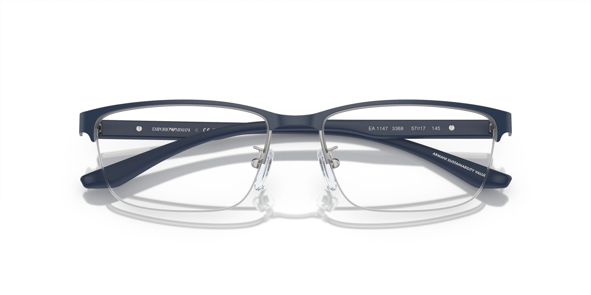 Emporio Armani 0EA1147 Frame Blue Male Supra Shell Frame — Blue frame — view 7