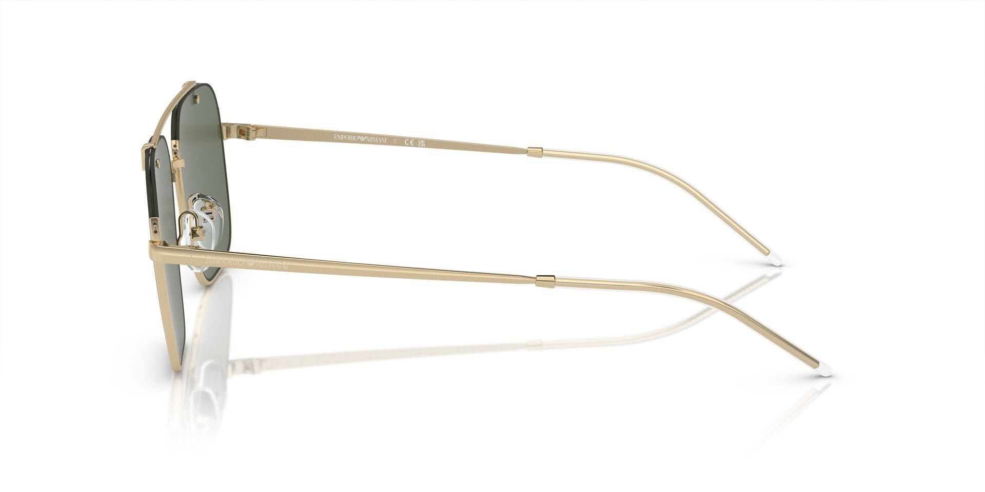 Emporio Armani 0EA2150 Sunglass Gold Male Full Metal Sunglass — Gold frame — view 3