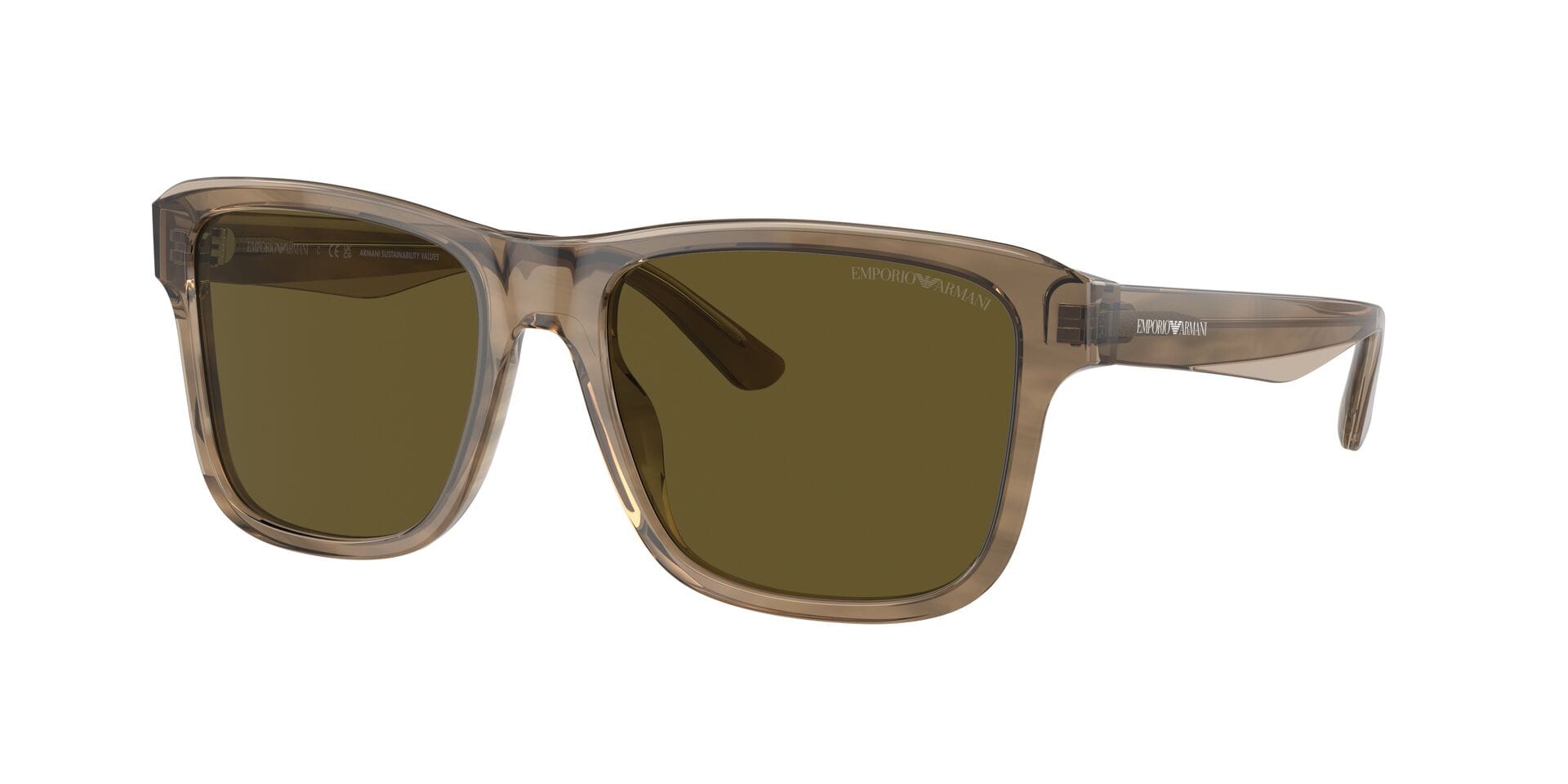 Emporio Armani 0EA4208 Sunglass Olive Male Full Shell Sunglass — Olive frame — view 3