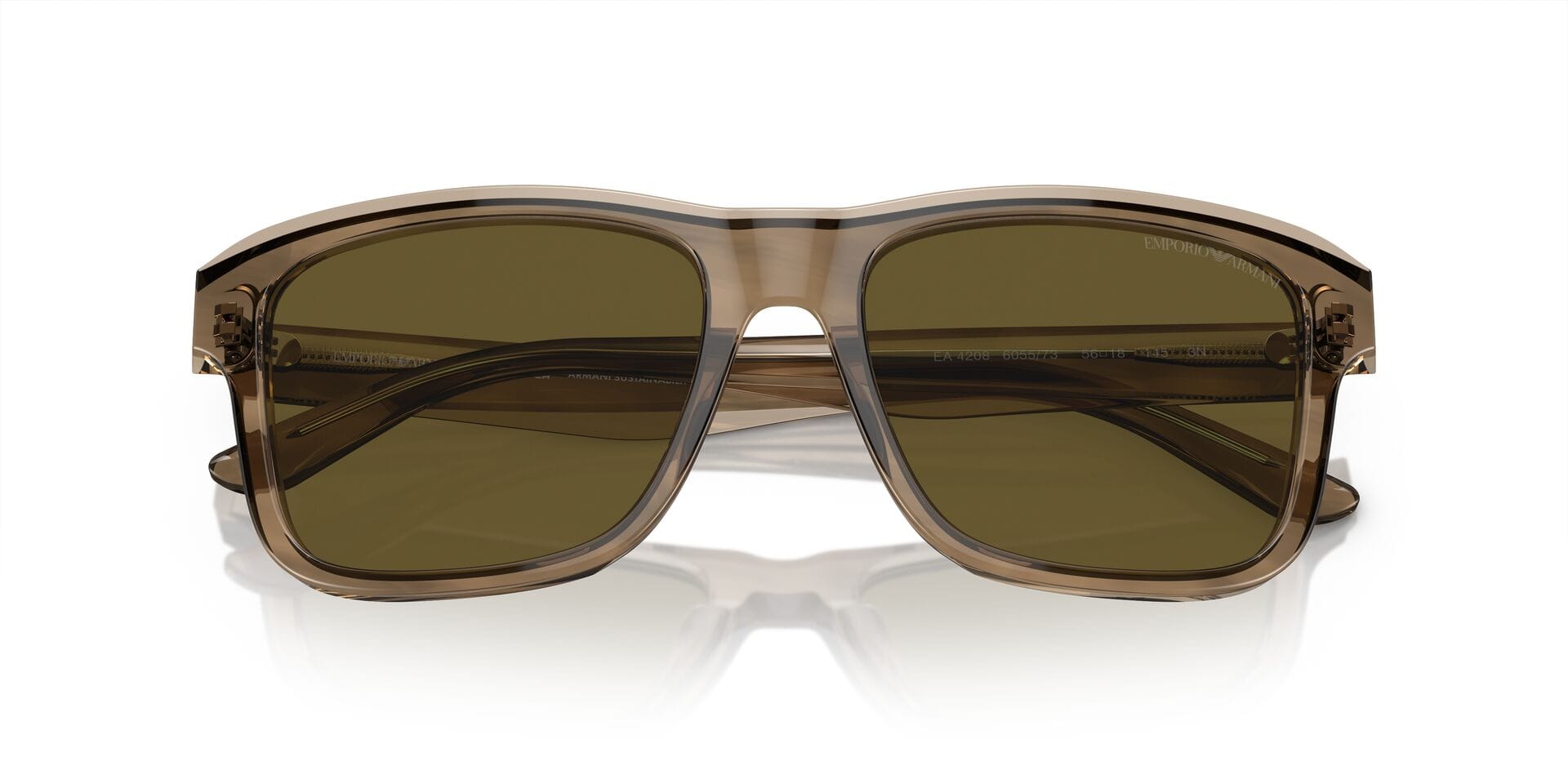 Emporio Armani 0EA4208 Sunglass Olive Male Full Shell Sunglass — Olive frame — view 7