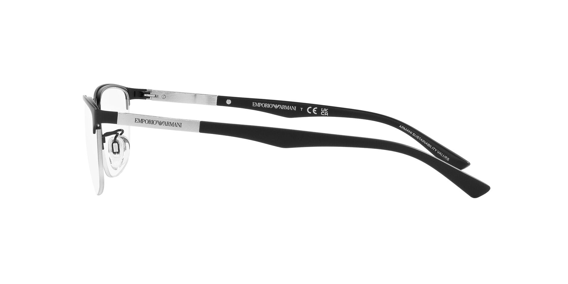 Emporio Armani 0EA1142 Frame Matt Black Male Supra Shell Frame — view 3