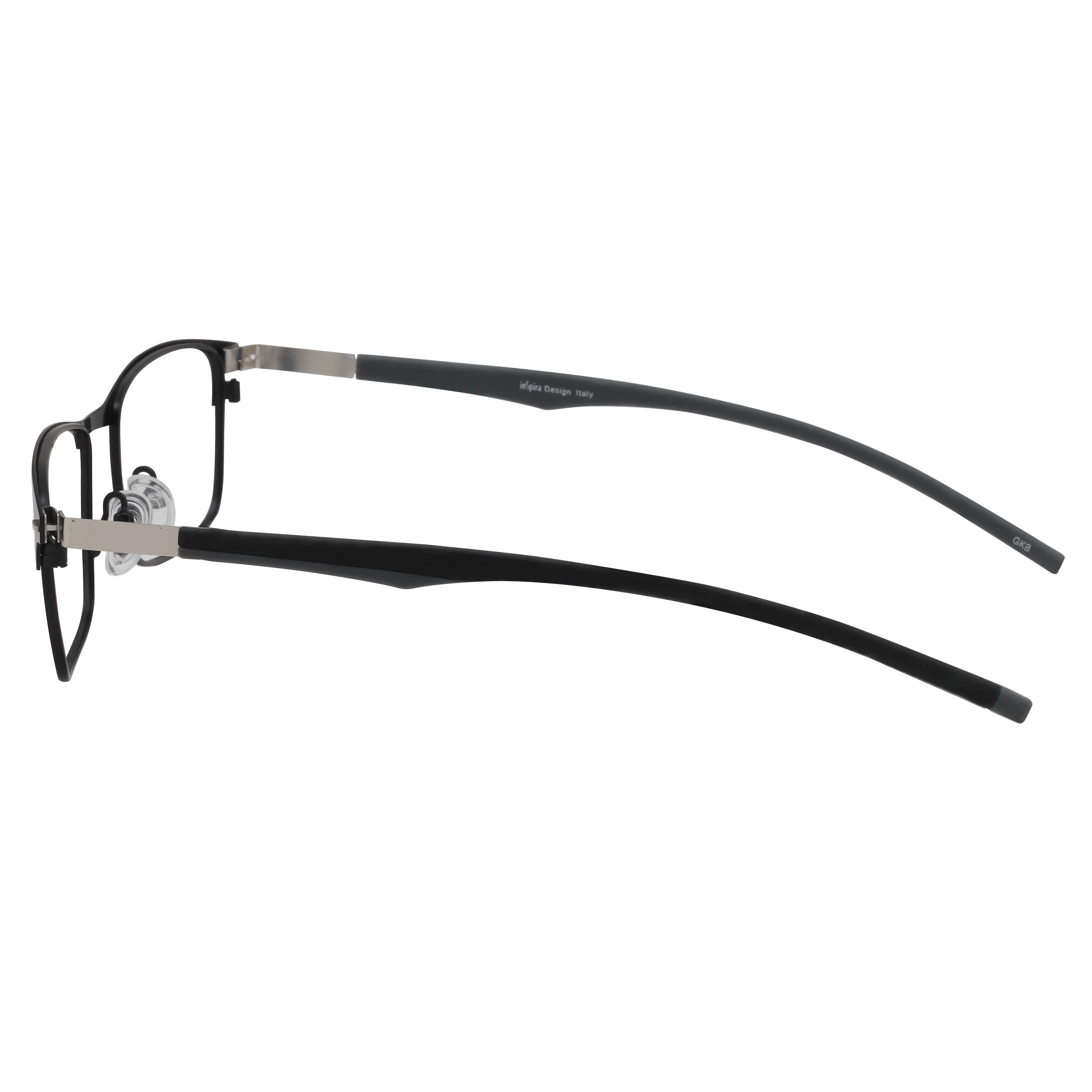 Inspira 5818D Frame Black Unisex Full Metal Frame — Black frame — view 3