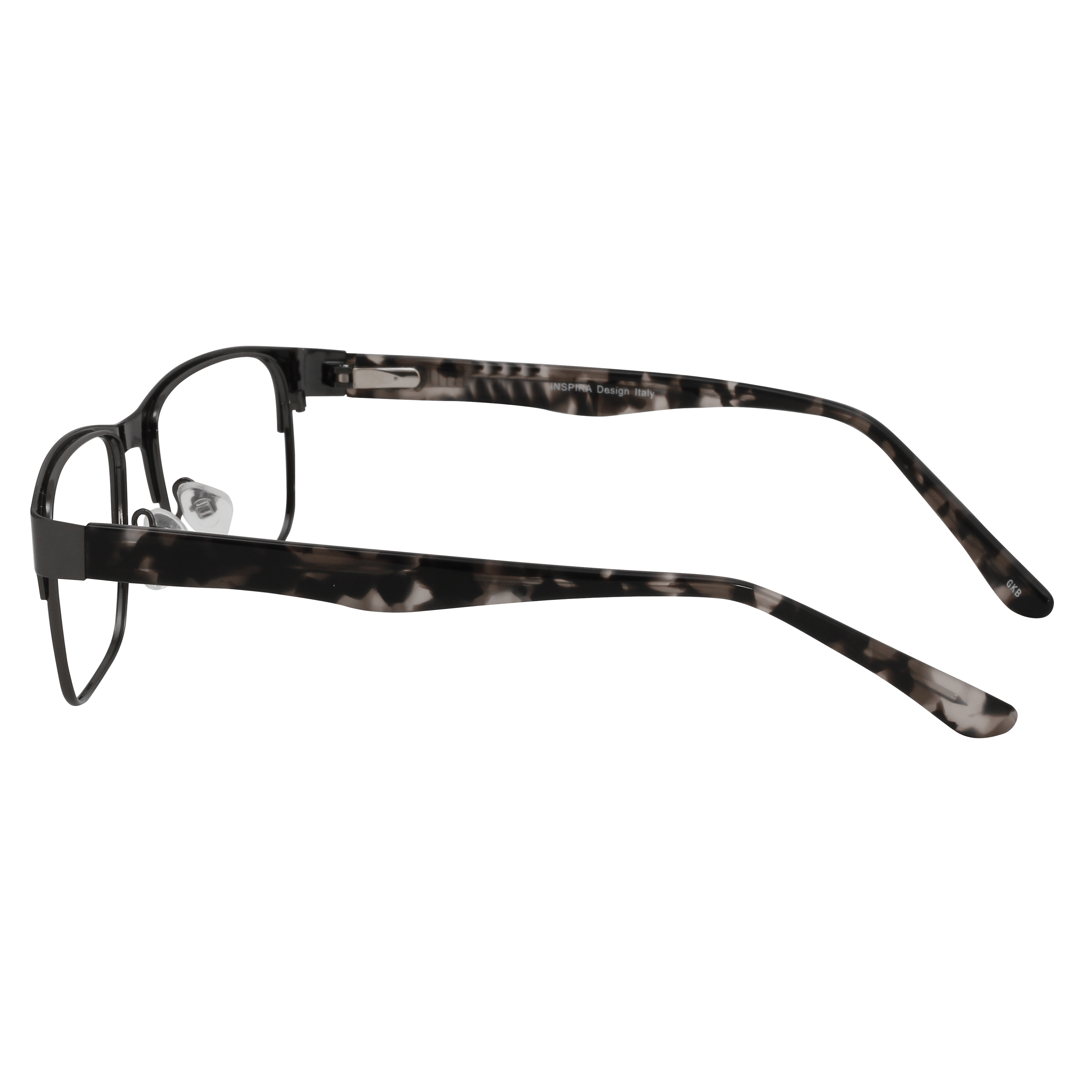Inspira 0418D Frame Gun Metal Male Full Shell Frame — Gun Metal frame — view 3