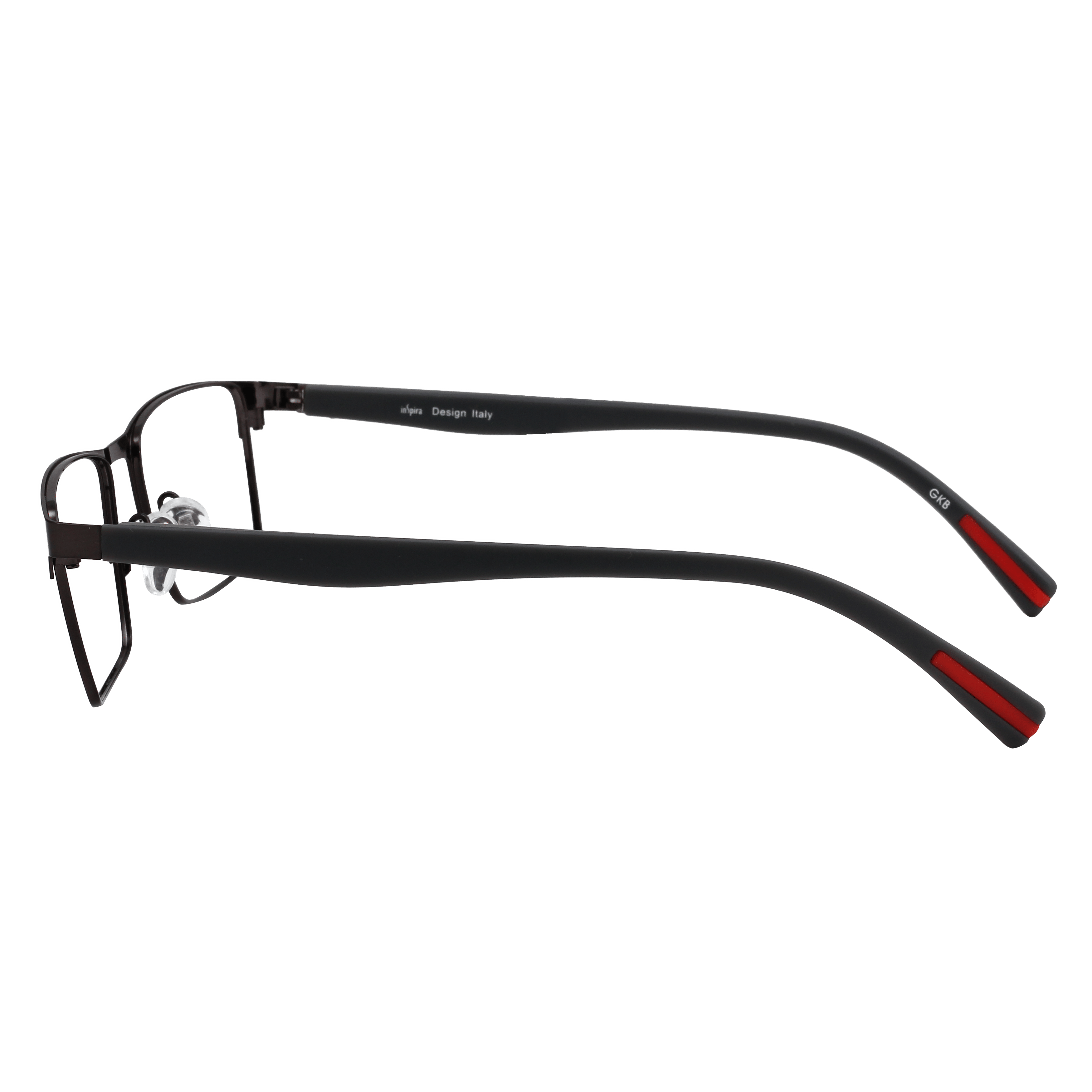 Inspira 0319K Frame Gun Metal Male Full Shell Frame — Gun Metal frame — view 3