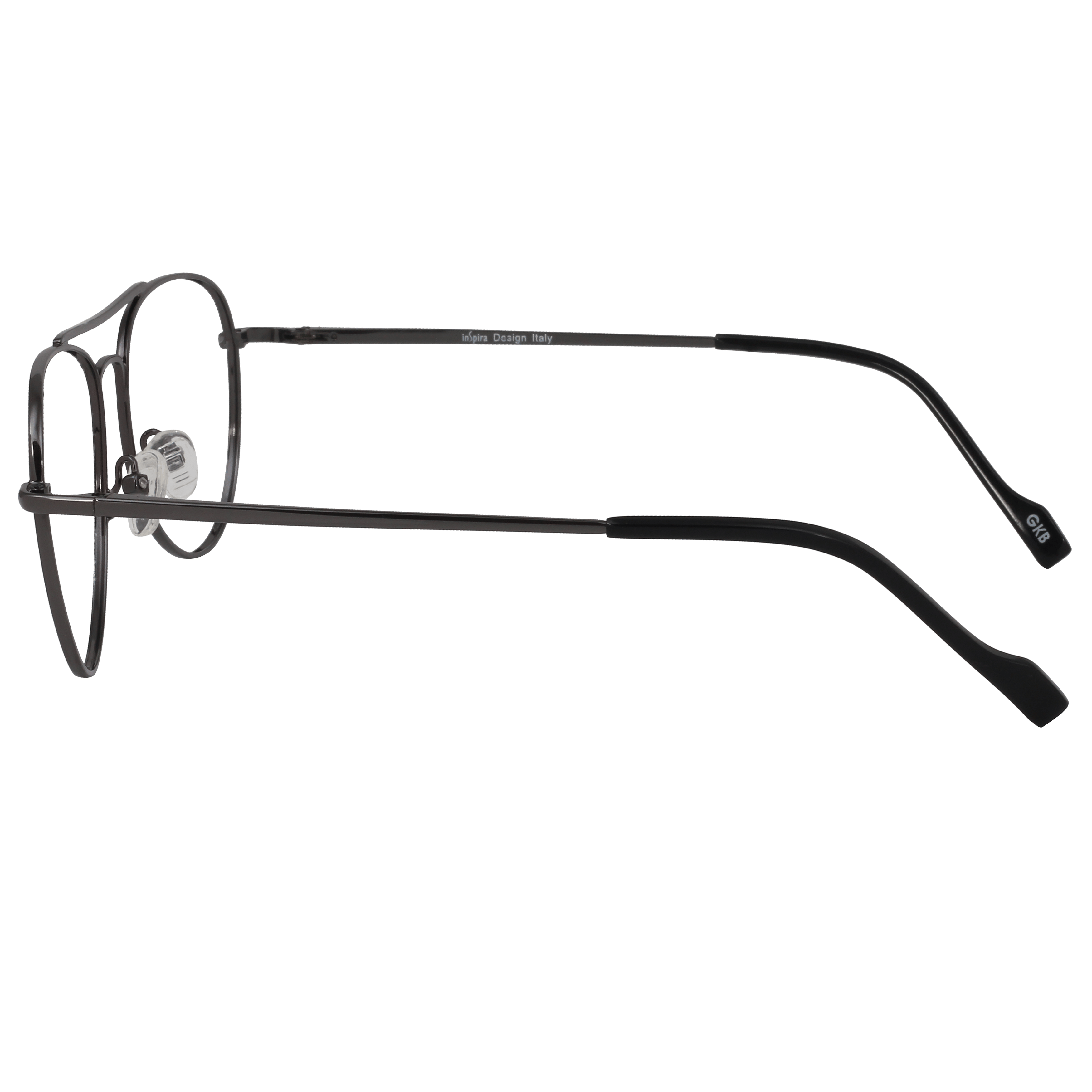 Inspira 6418R Frame Gun Metal Unisex Full Metal Frame — view 3