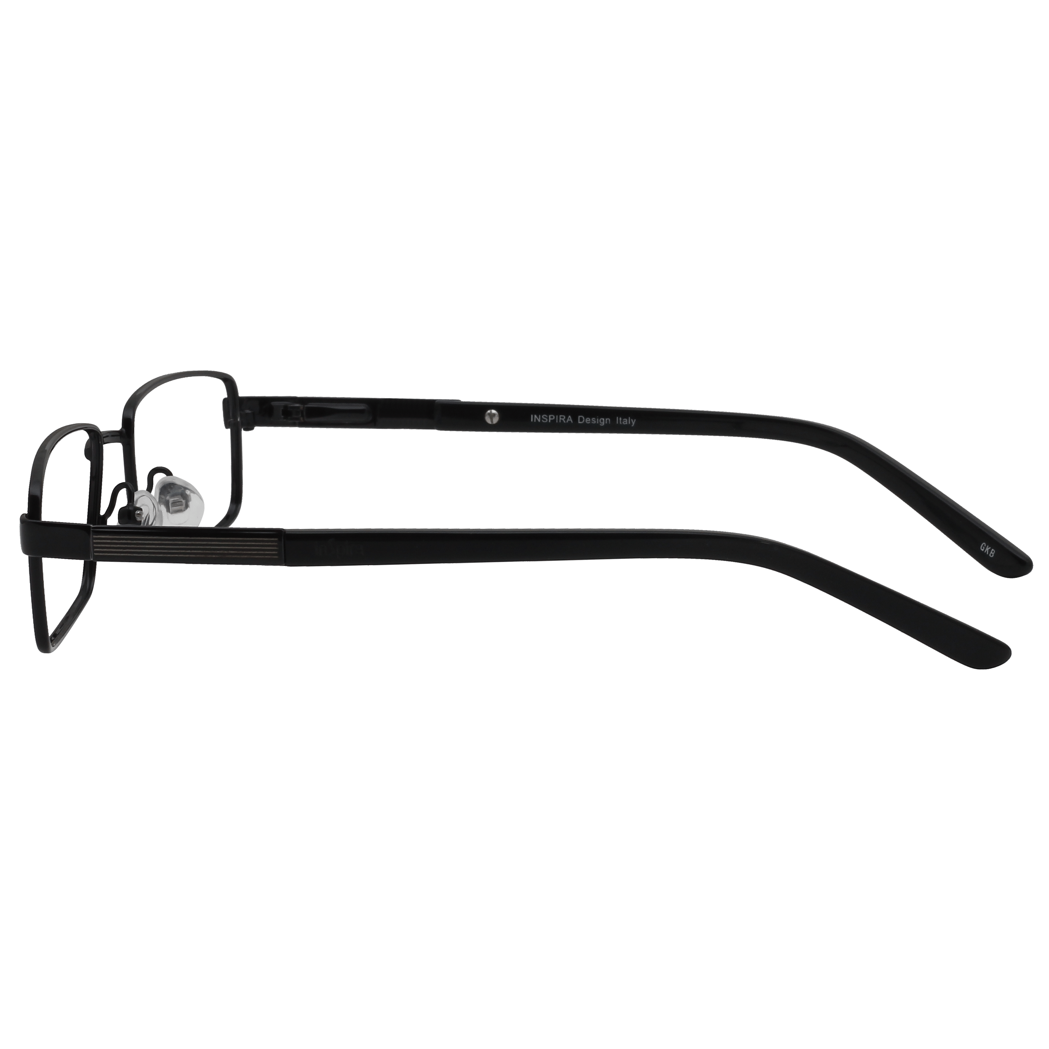 Inspira 1018D Frame Black Unisex Full Metal Frame — Black frame — view 3
