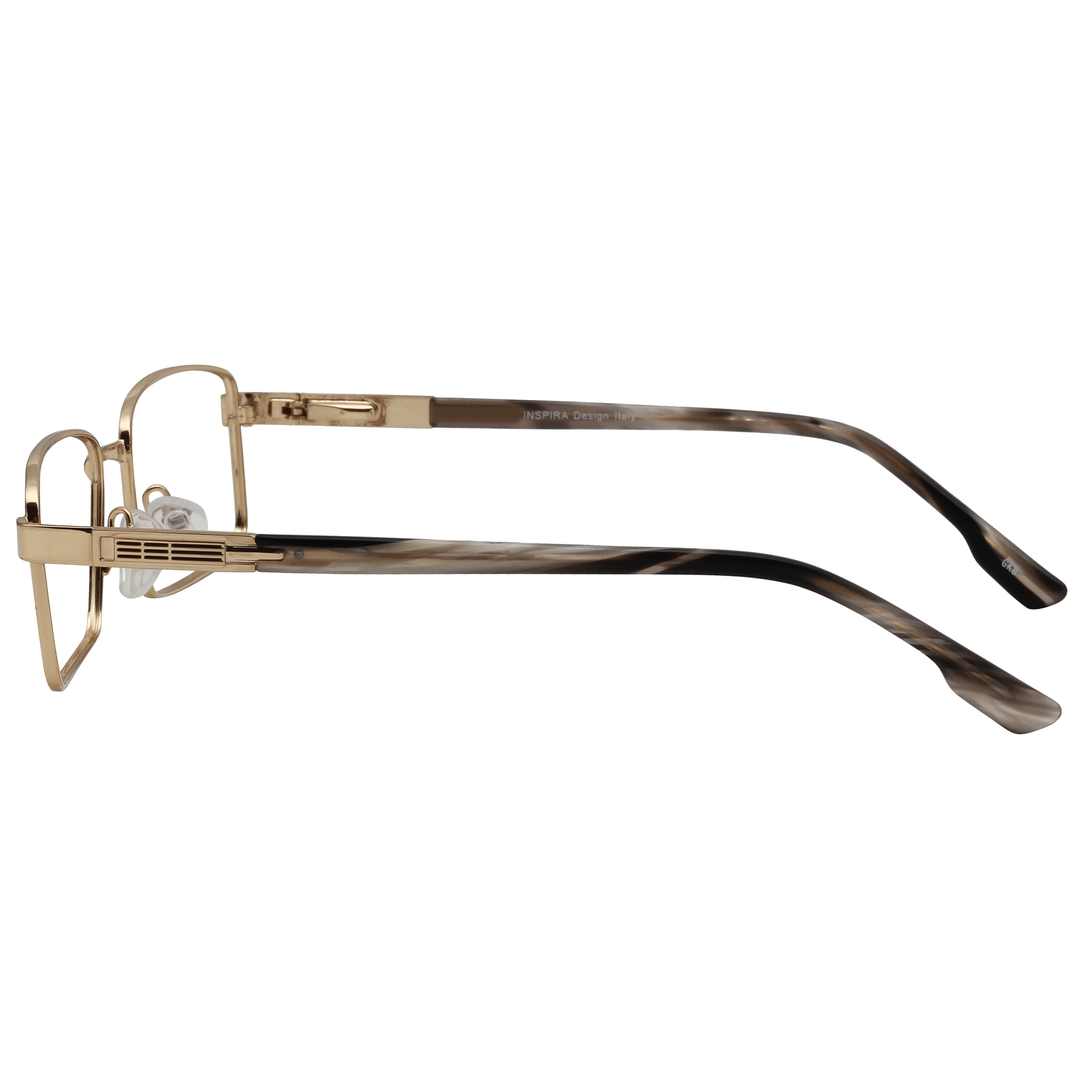 Inspira 0918D Frame Gold Male Full Metal Frame — Gold frame — view 3
