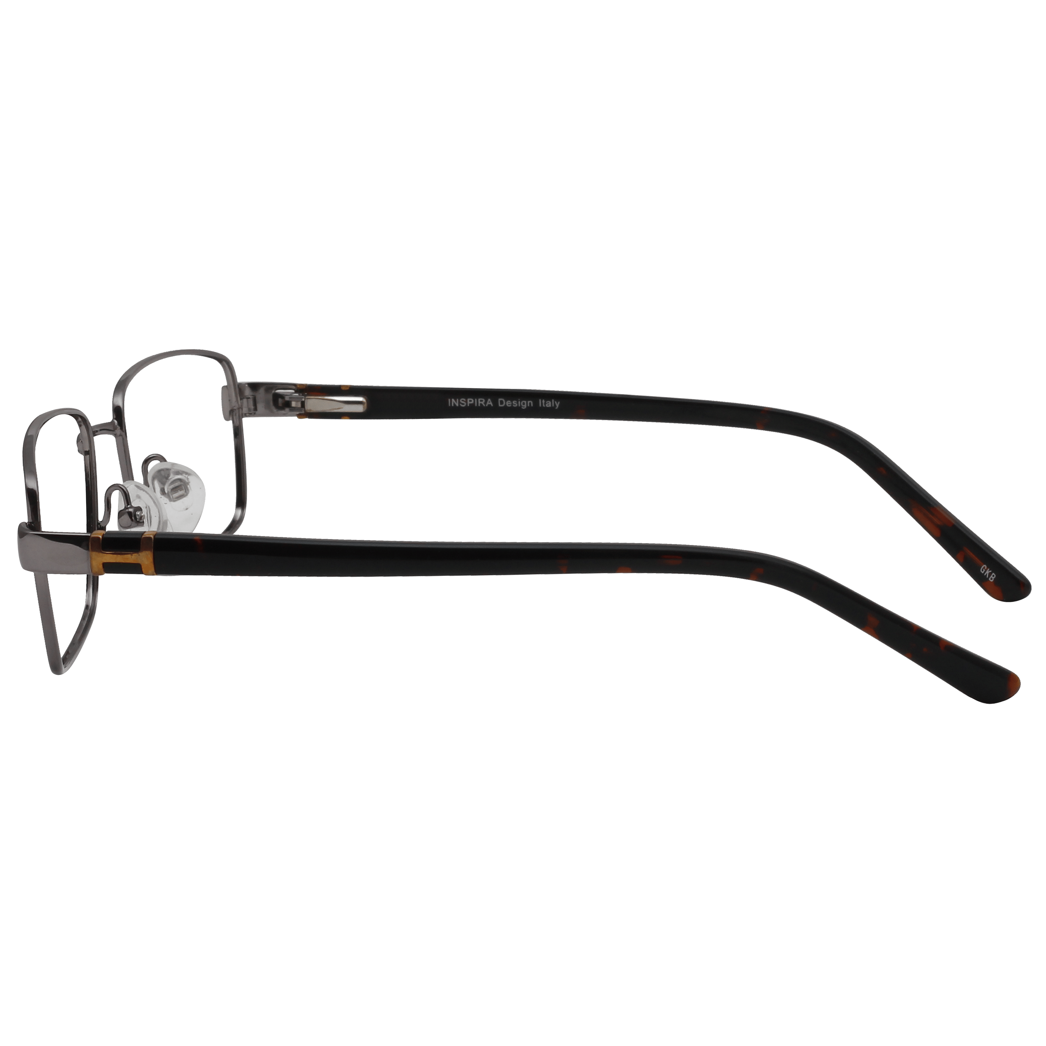 Inspira 1218D Frame Gun Metal Male Full Shell Frame — Gun Metal frame — view 3