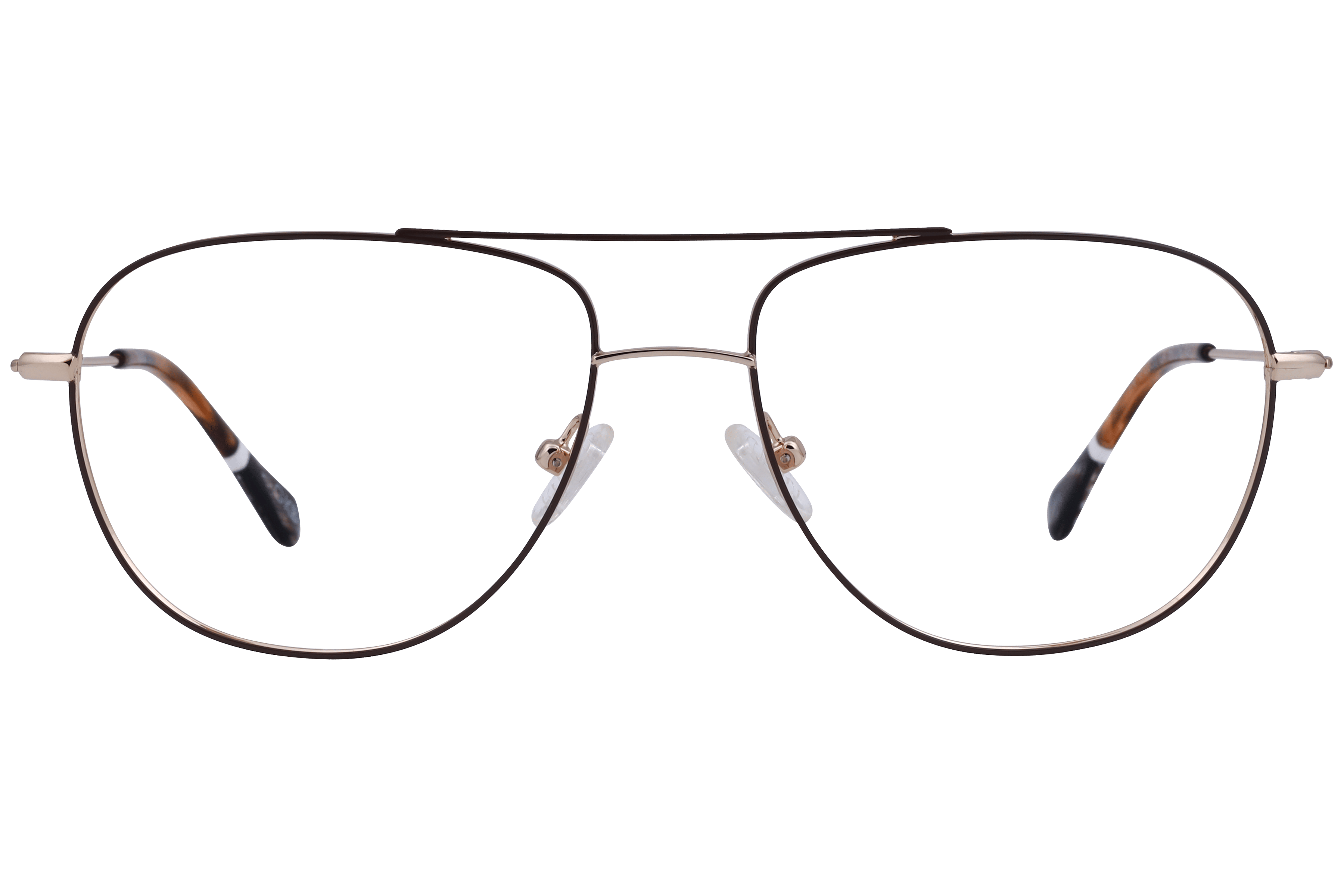 Inspira 6553 Frame Brown Male Full Metal Frame — Brown frame — view 2
