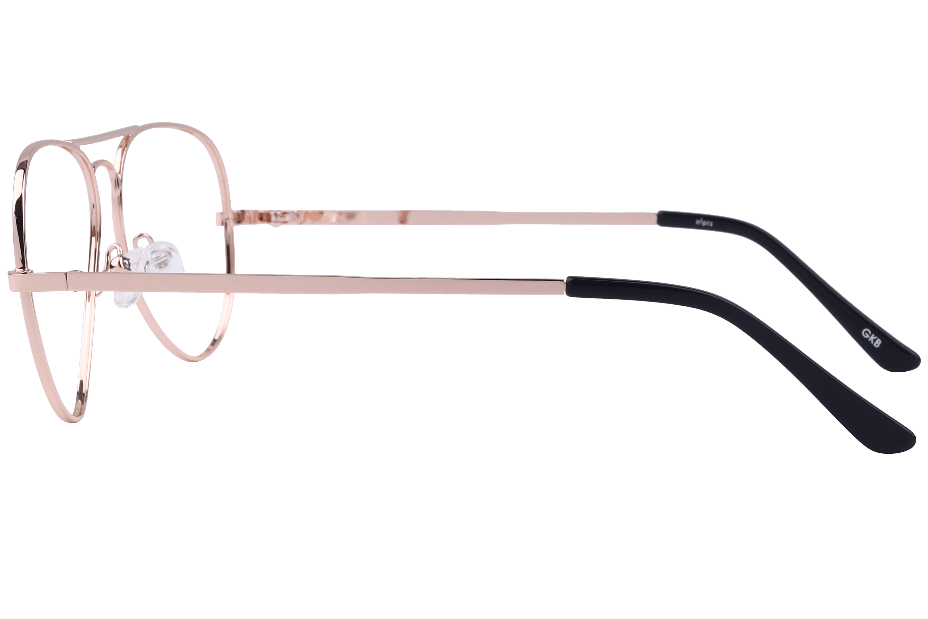 Inspira BOM1136 Frame Gold Male Full Metal Frame — Gold frame — view 3
