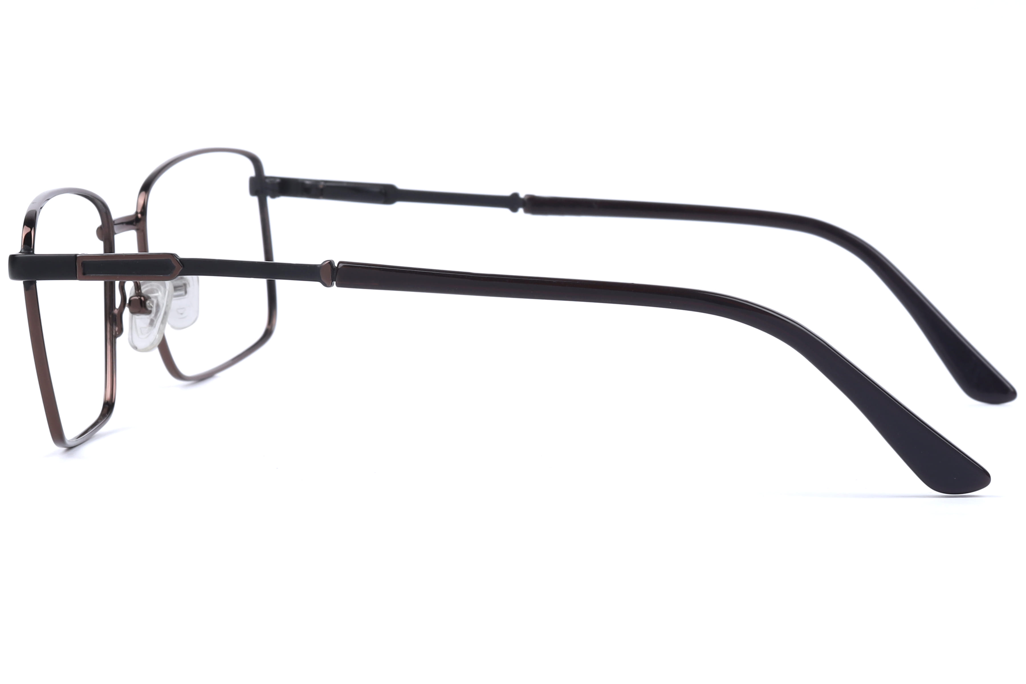 Inspira 8978 Frame Brown Male Full Metal Frame — Brown frame — view 2