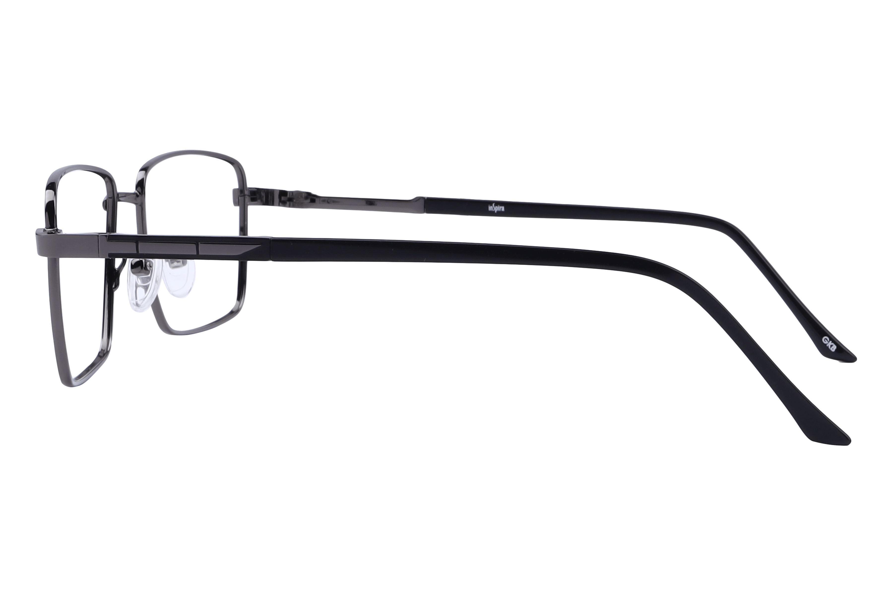 Inspira 17238-DW Frame Gun Metal Male Full Metal Frame — Gun Metal frame — view 3