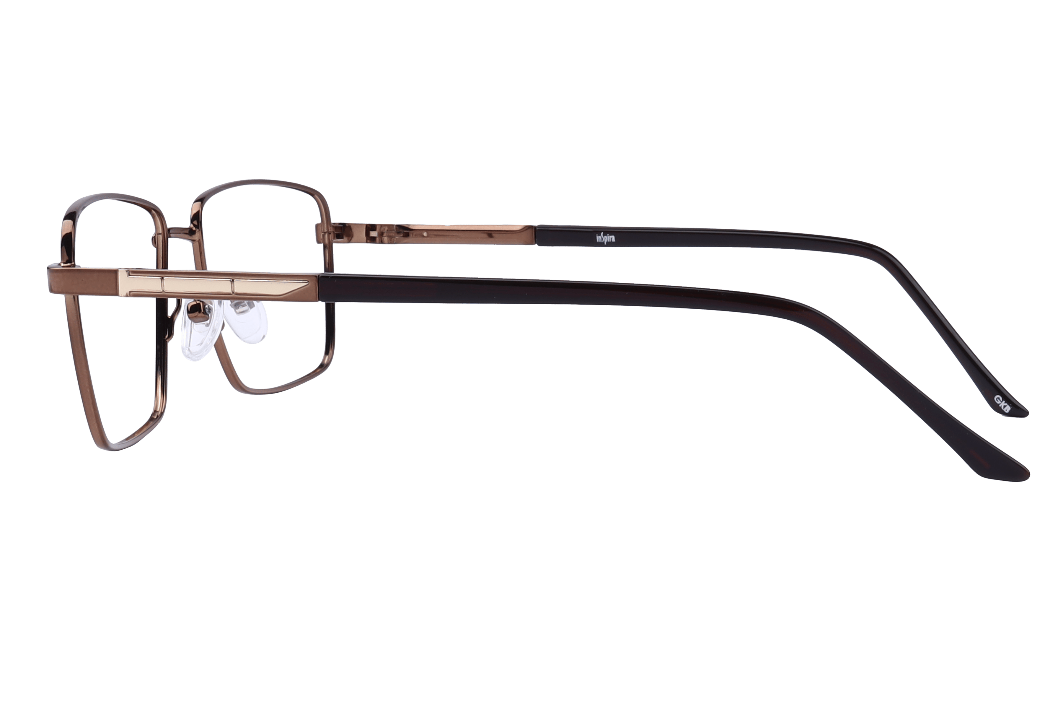 Inspira 17238-DW Frame Brown Male Full Metal Frame — Brown frame — view 3