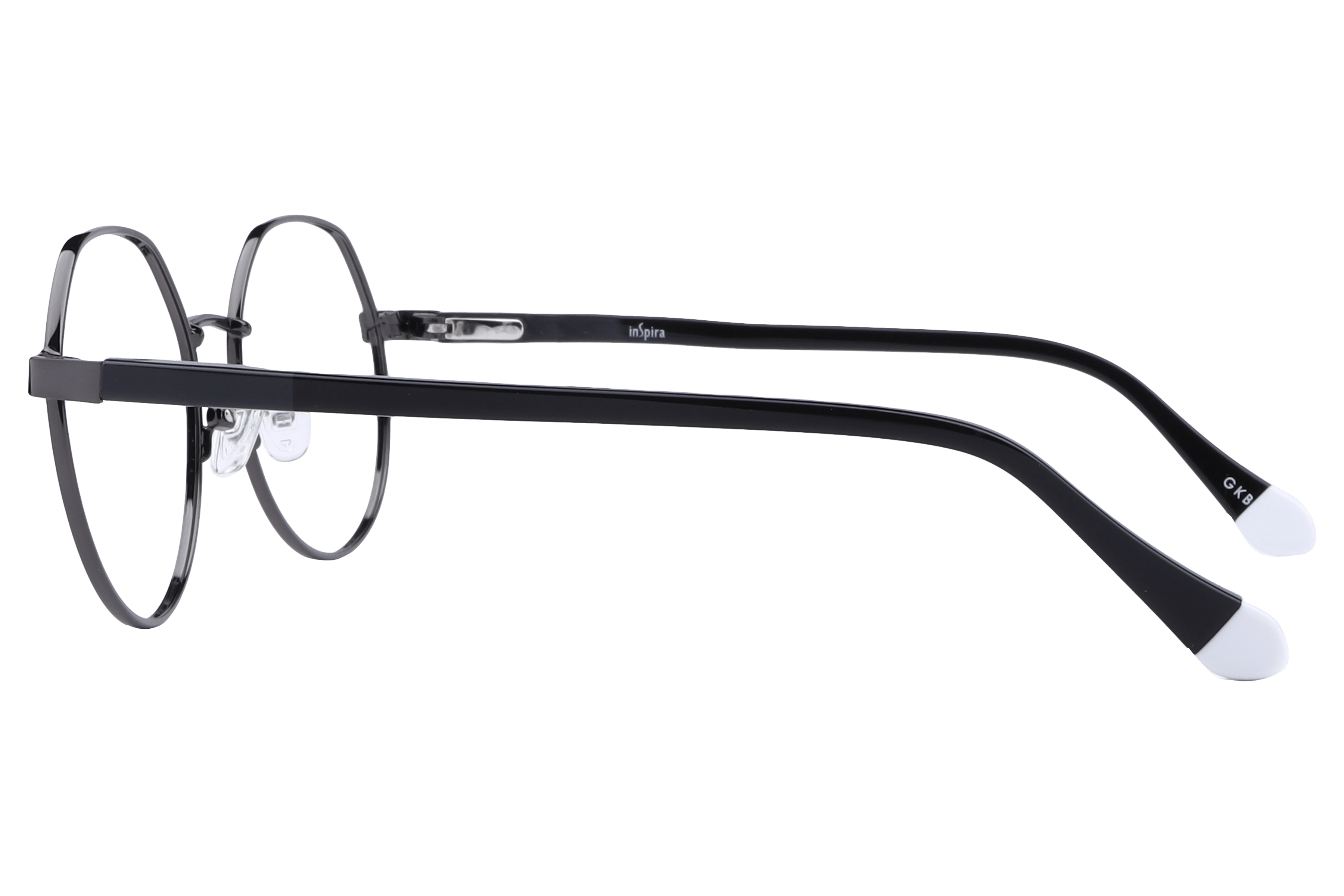 Inspira VW093 Frame Gun Metal Unisex Full Shell Frame — Gun Metal frame — view 3