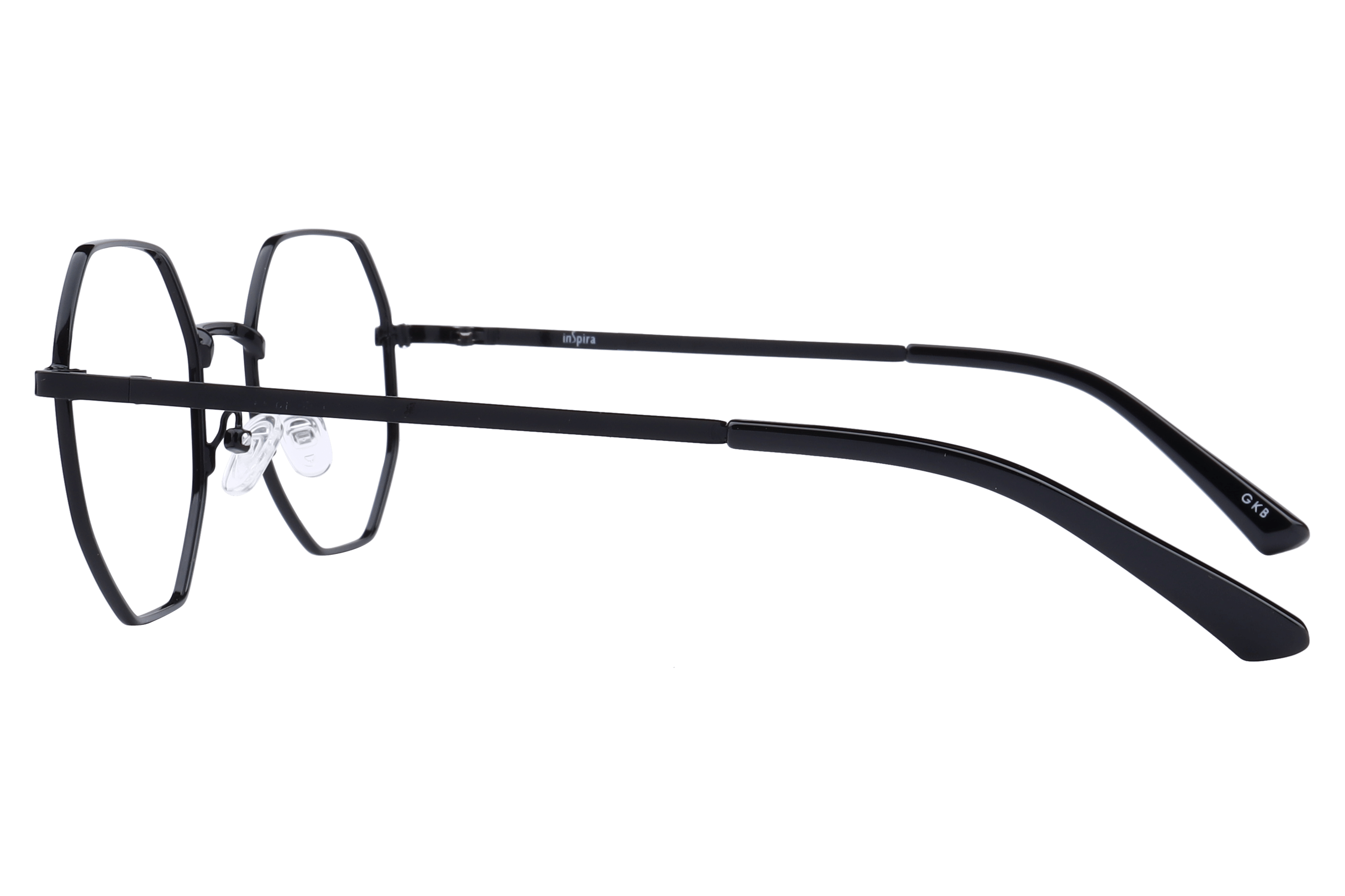Inspira VW259 Frame Black Unisex Full Metal Frame — Black frame — view 3