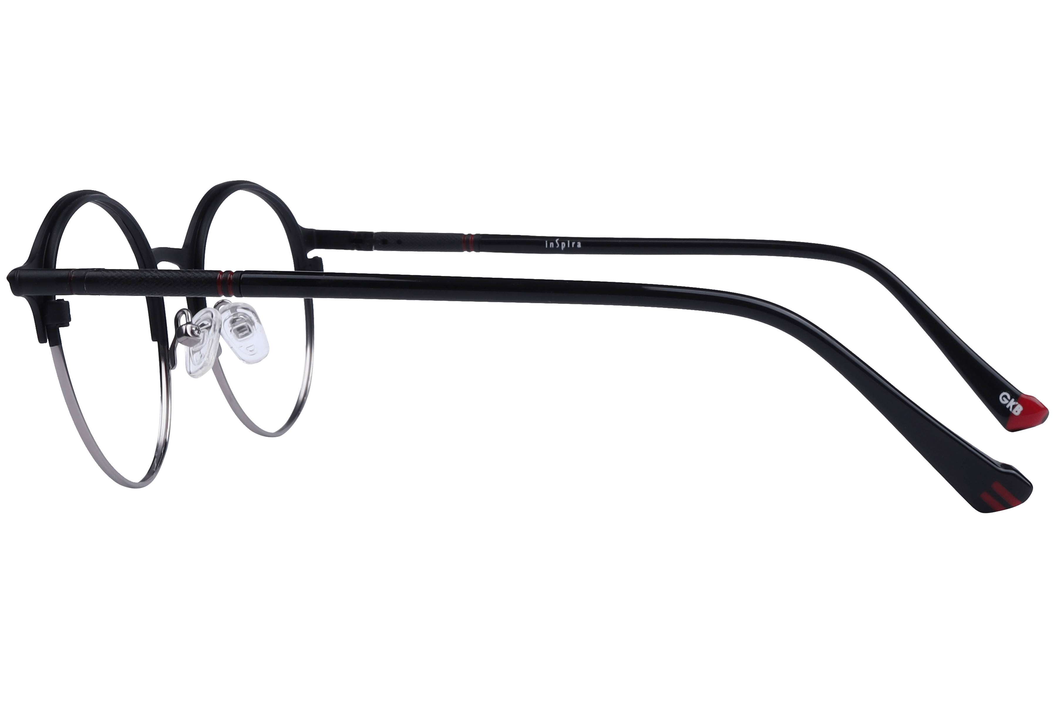 Inspira 50396-FW Frame Matt Black Unisex Full Metal Frame — Matt Black frame — view 3