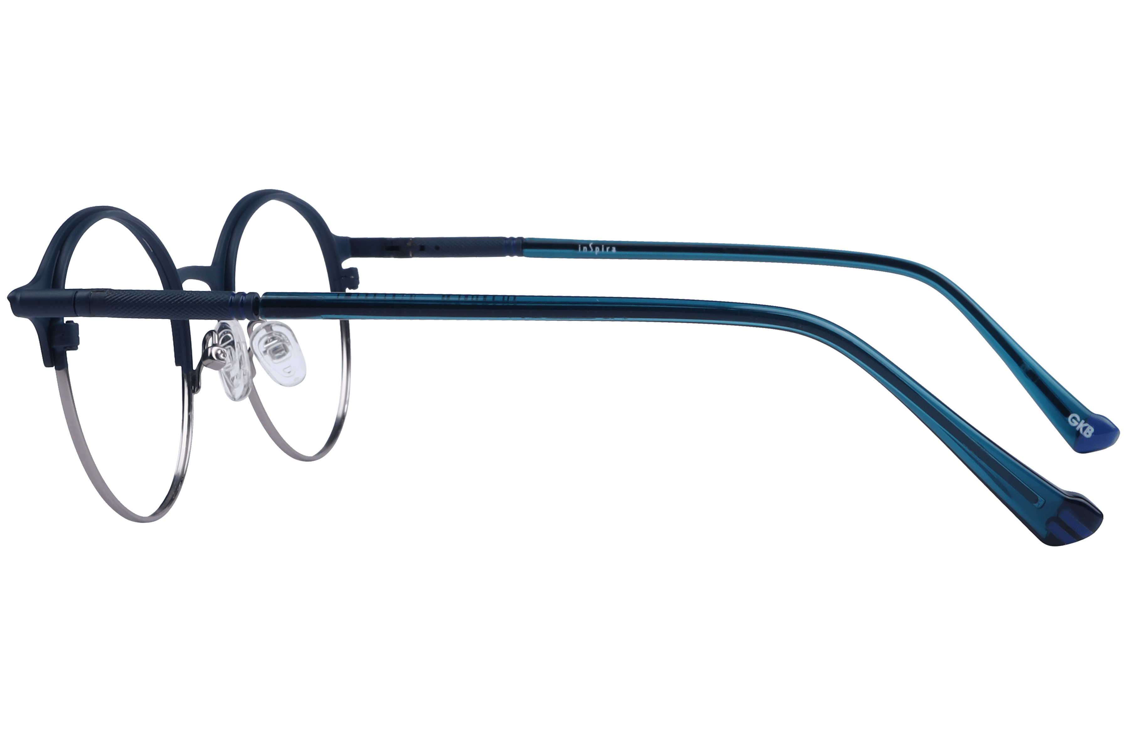 Inspira 50396-FW Frame Matt Blue Unisex Full Metal Frame — Matt Blue frame — view 3