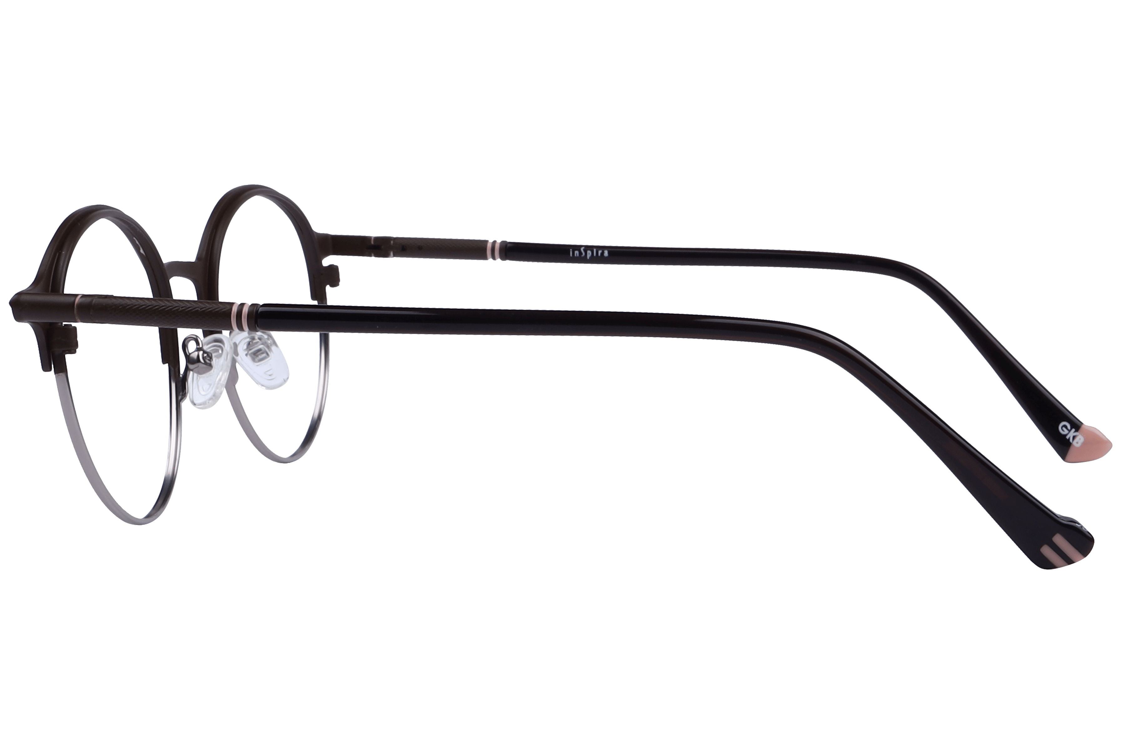 Inspira 50396-FW Frame Matt Brown Unisex Full Metal Frame — Matt Brown frame — view 3