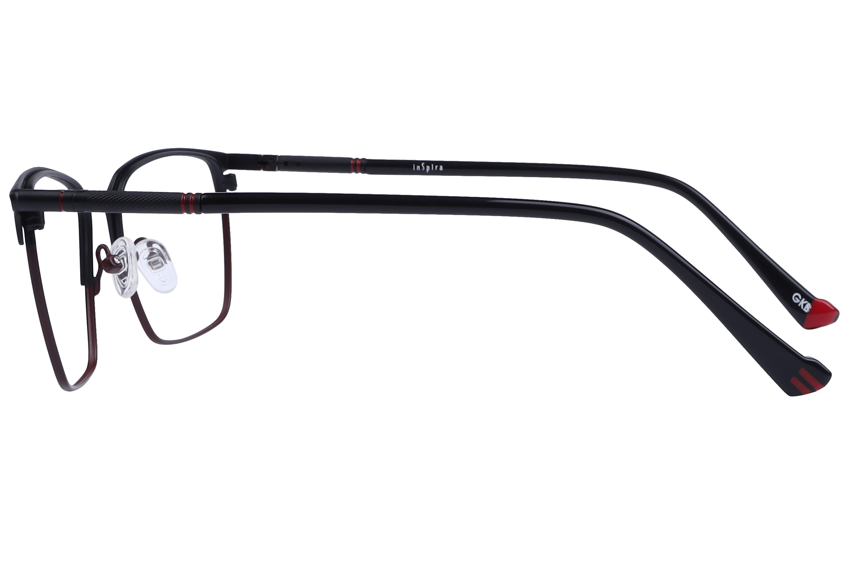Inspira 50300-FW Frame Matt Black Male Full Metal Frame — Matt Black frame — view 3