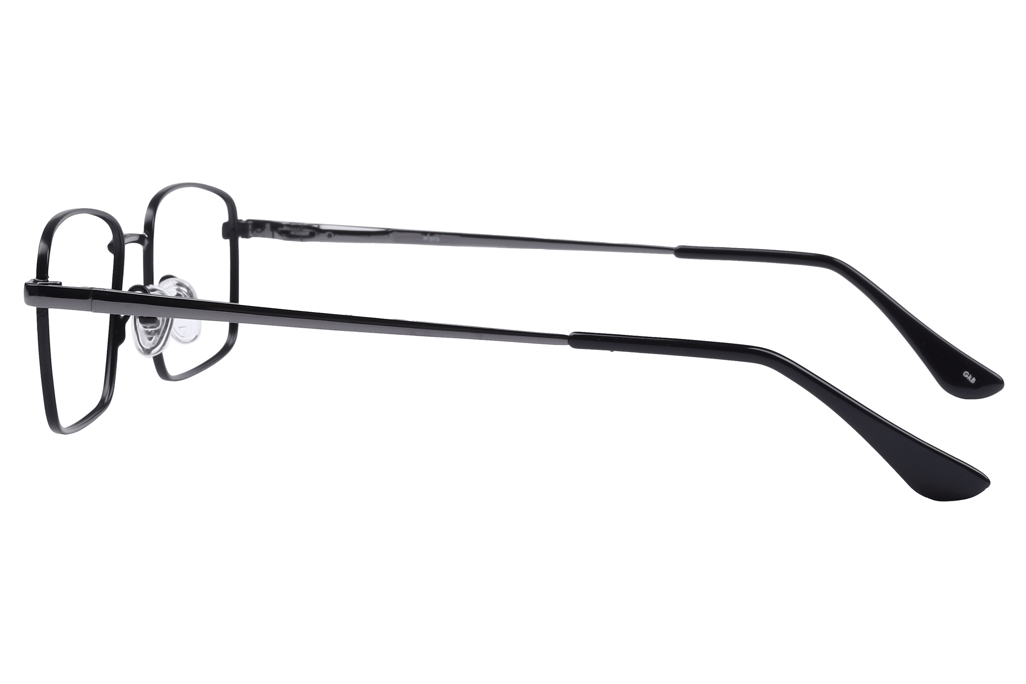 Inspira 14009 Frame Matt Black Male Full Metal Frame — Matt Black frame — view 3