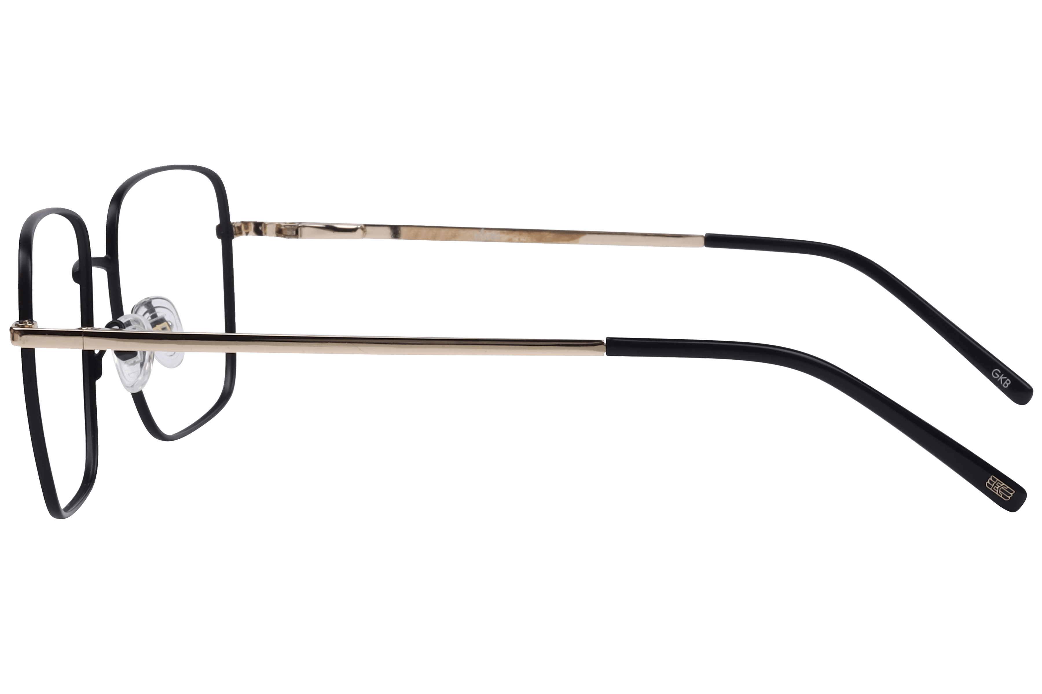 Inspira EC-242-6 Frame Matt Black Unisex Full Metal Frame — Matt Black frame — view 3