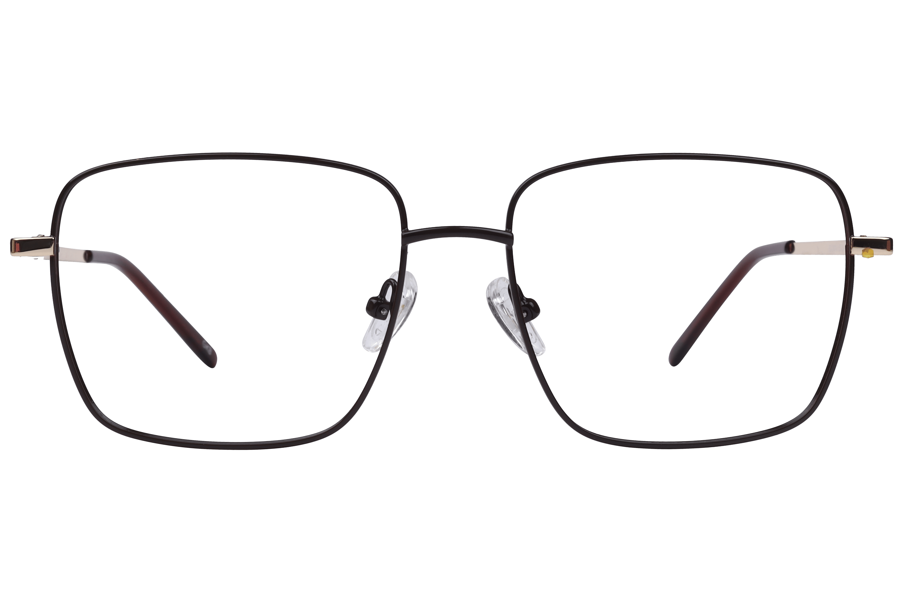 Inspira EC-242-6 Frame Matt Brown Unisex Full Metal Frame — Matt Brown frame — view 2
