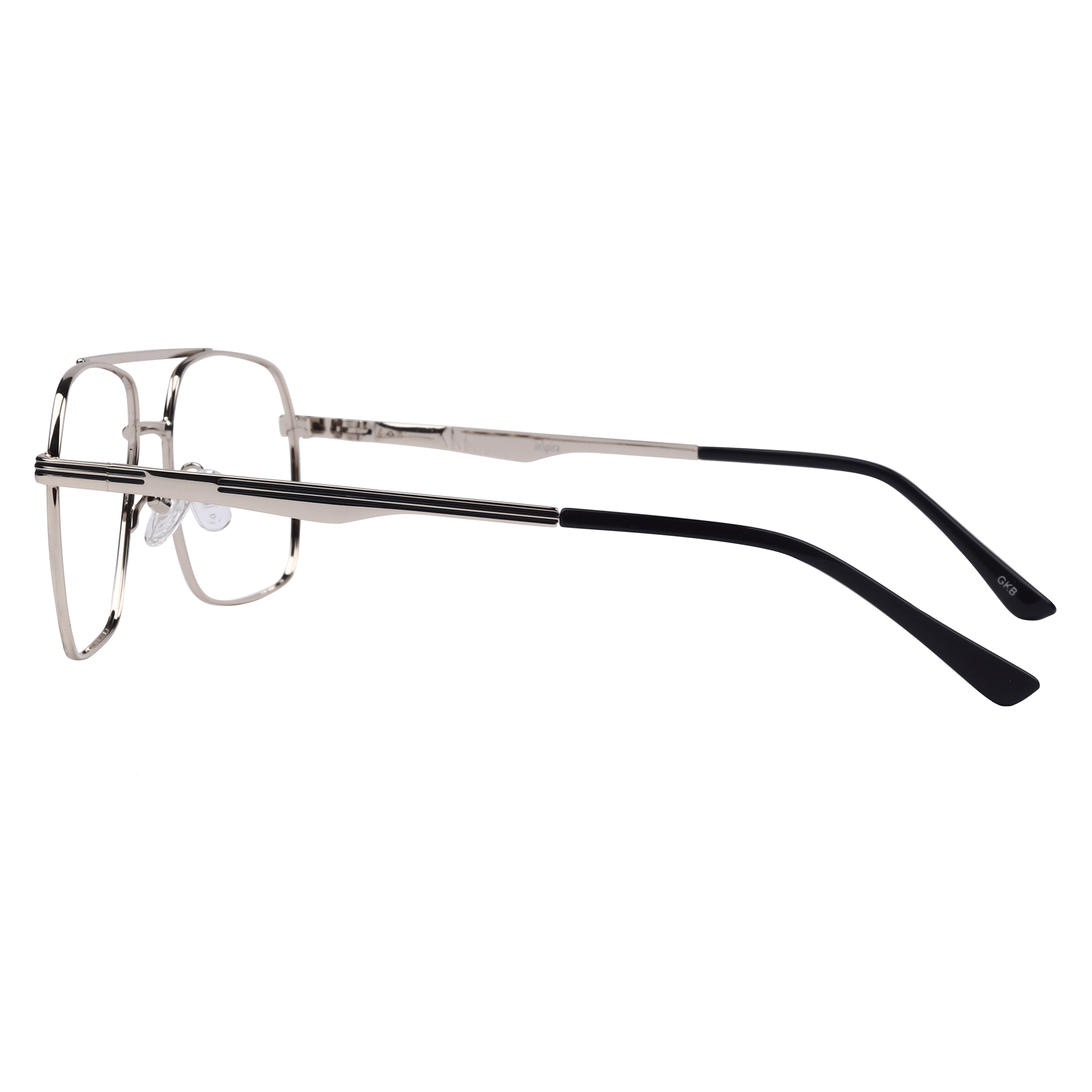 Inspira 6829 Frame Gold Male Full Metal Frame — Gold frame — view 3