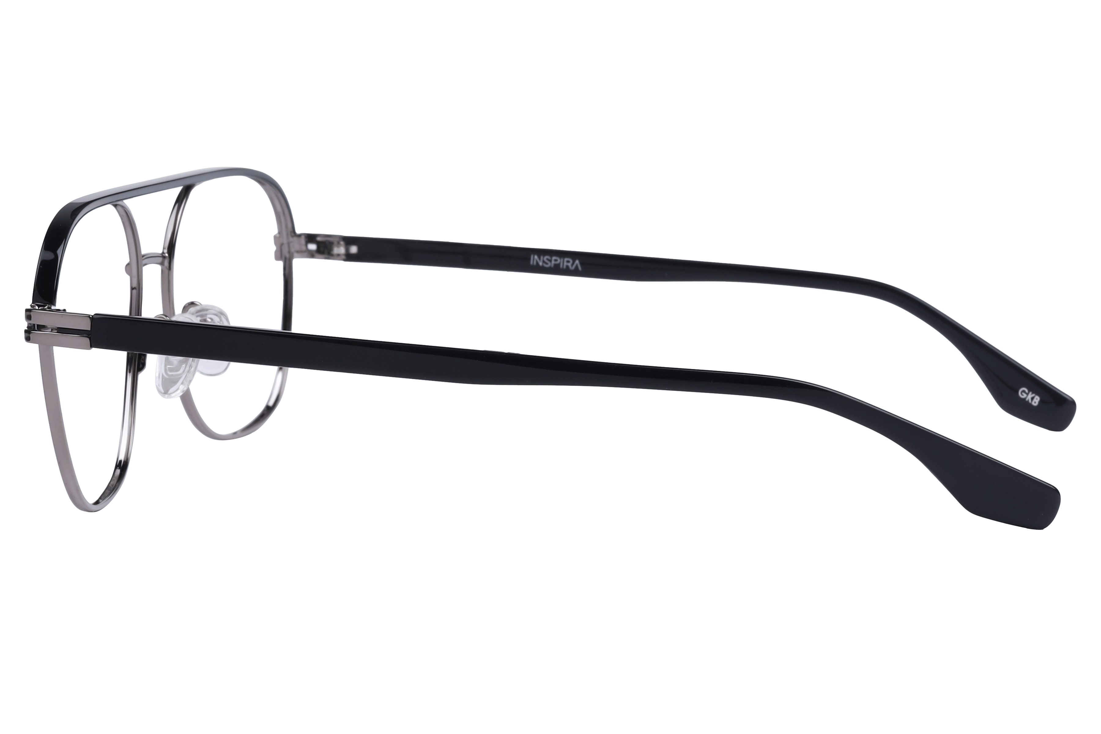 Inspira OLD571M Frame Gun Metal Male Full Shell Frame — Gun Metal frame — view 3