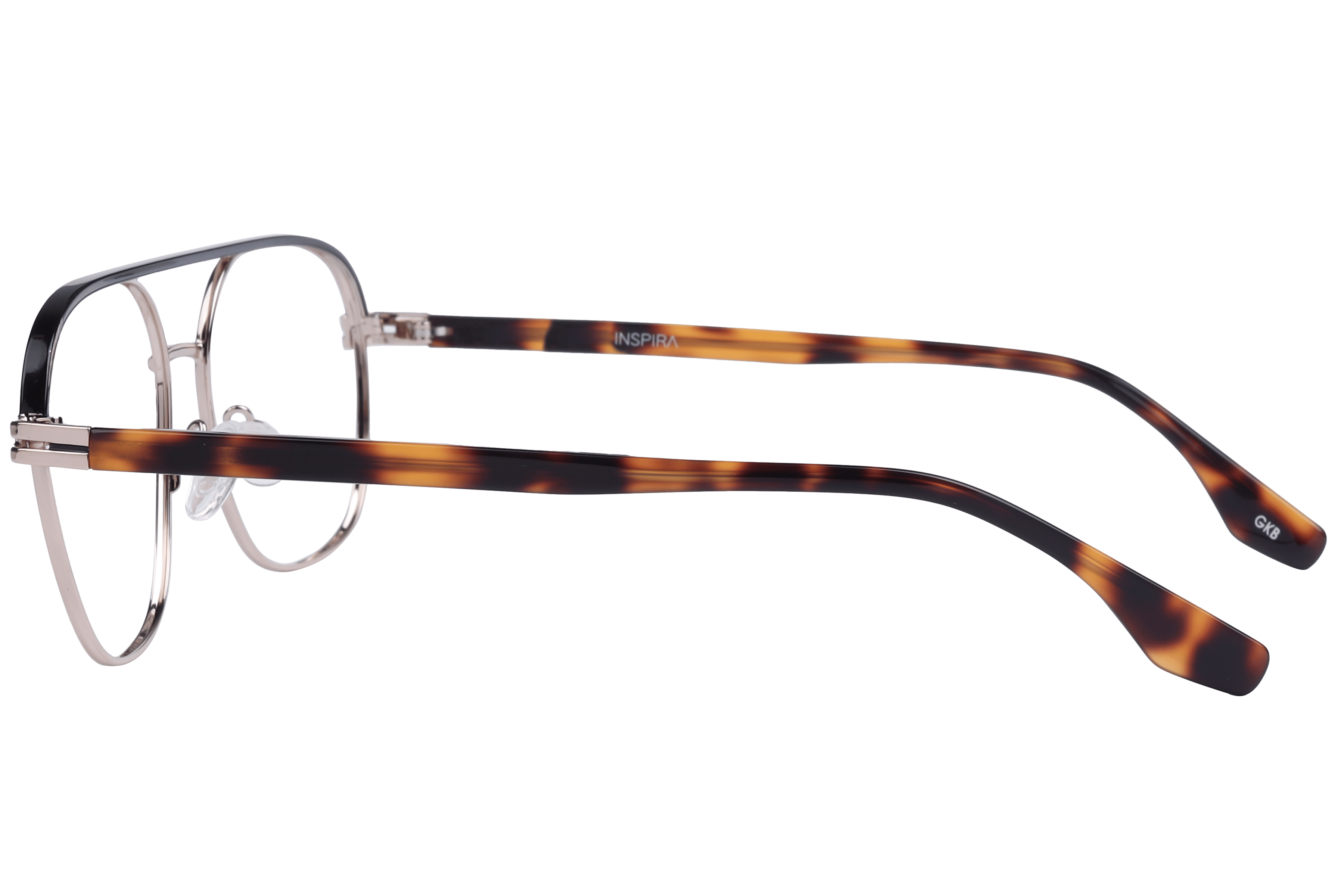 Inspira OLD571M Frame Gold Male Full Shell Frame — Gold frame — view 3